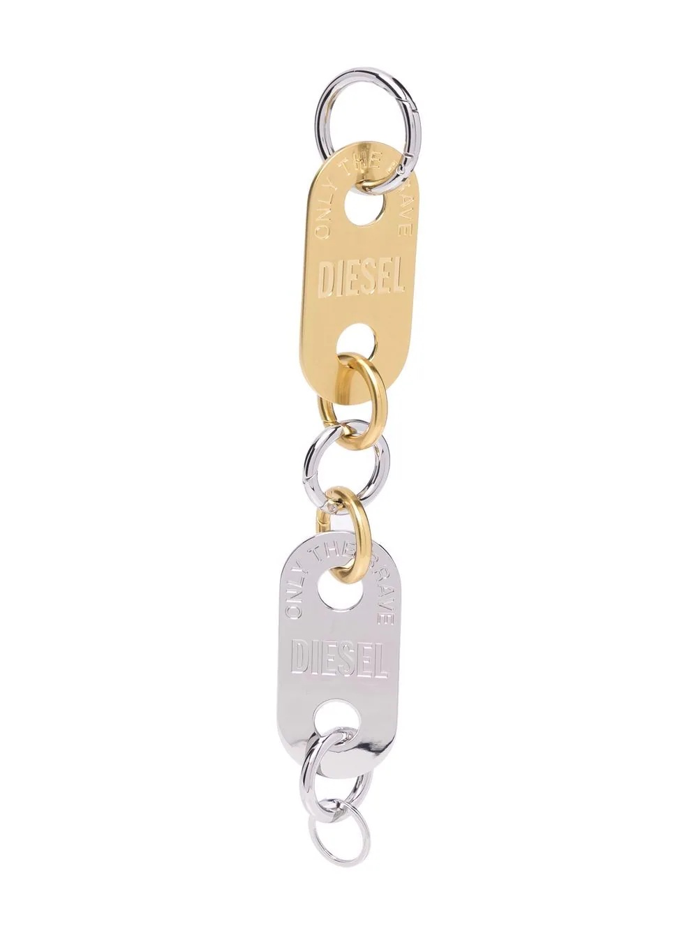 mixed-metal chain keyring - 1