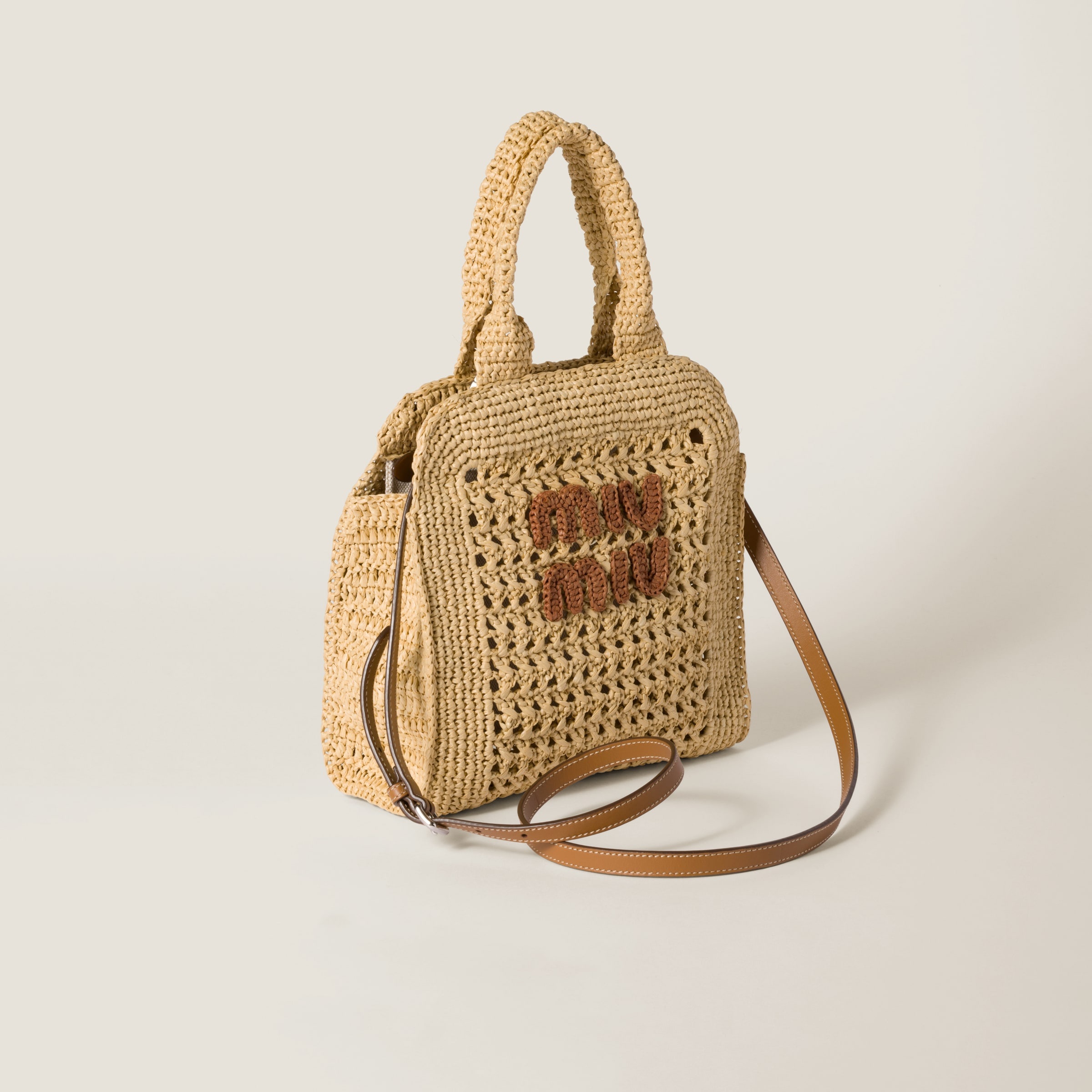 Raffia-effect woven tote bag - 2