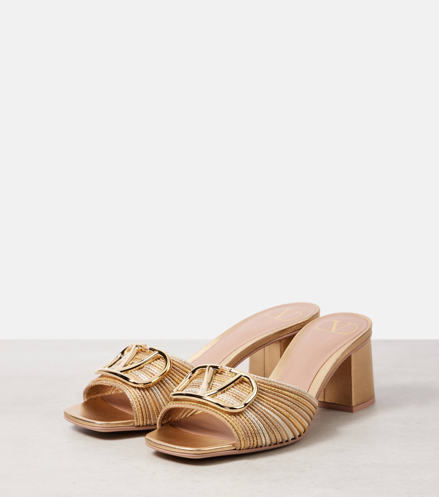 VLogo Signature 60 metallic mules - 4