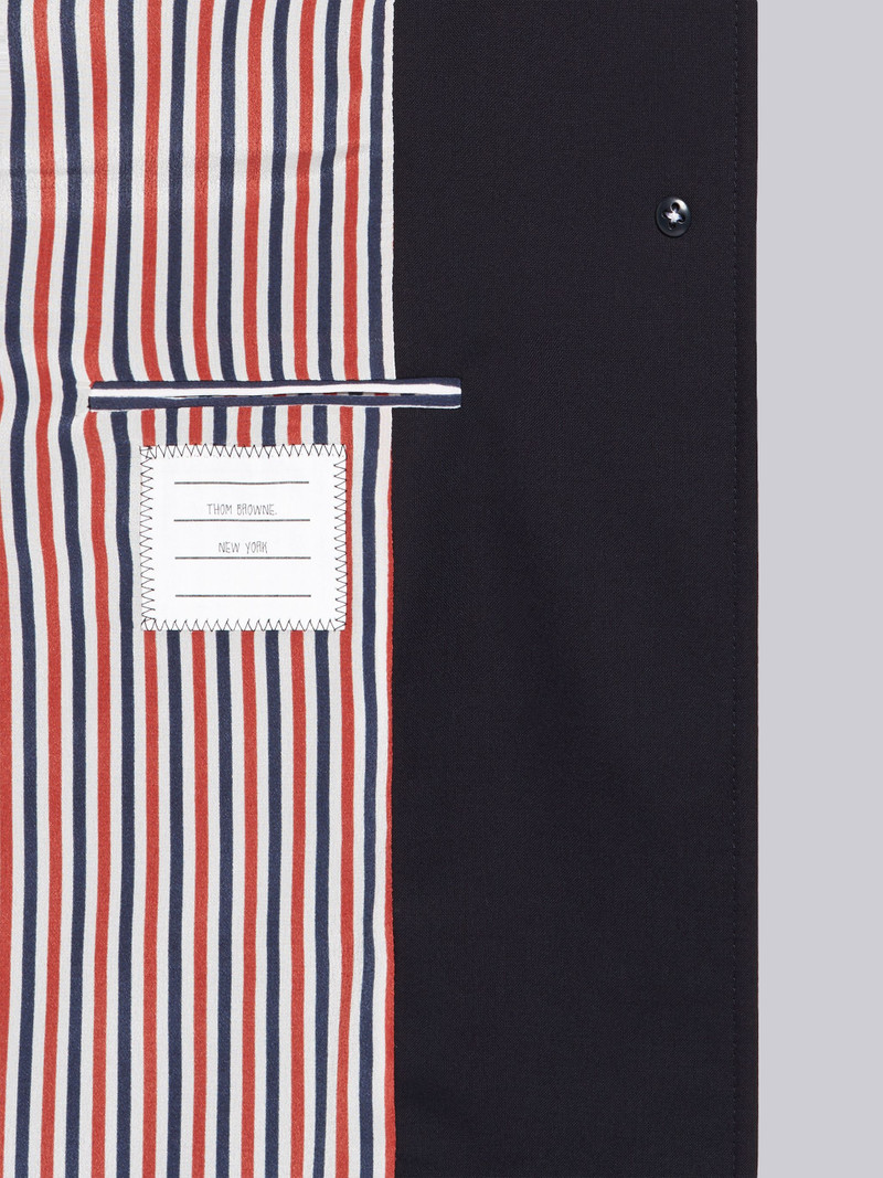 Navy Plain Weave Suiting Classic Overcoat 6