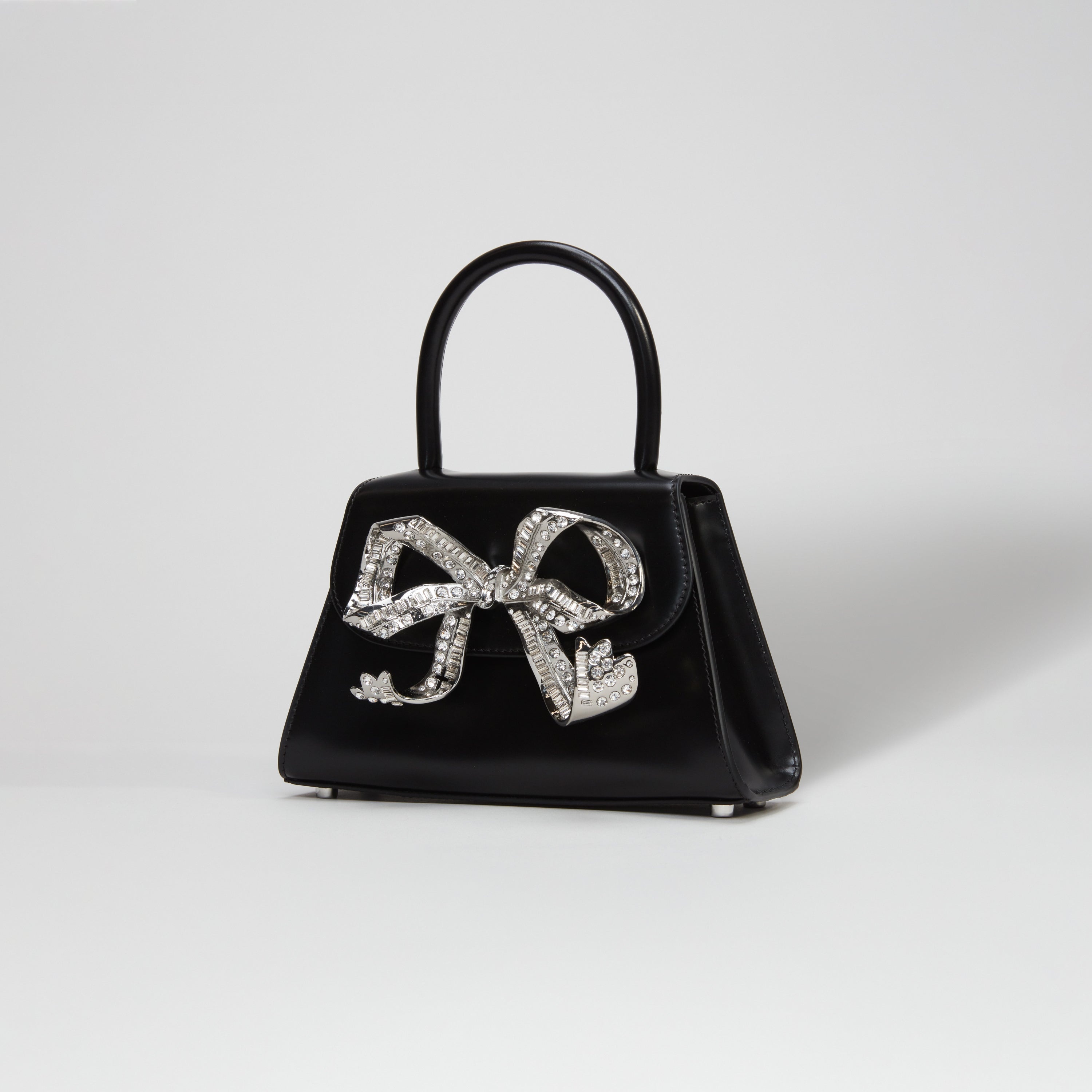The Bow Mini in Black with Diamanté - 2