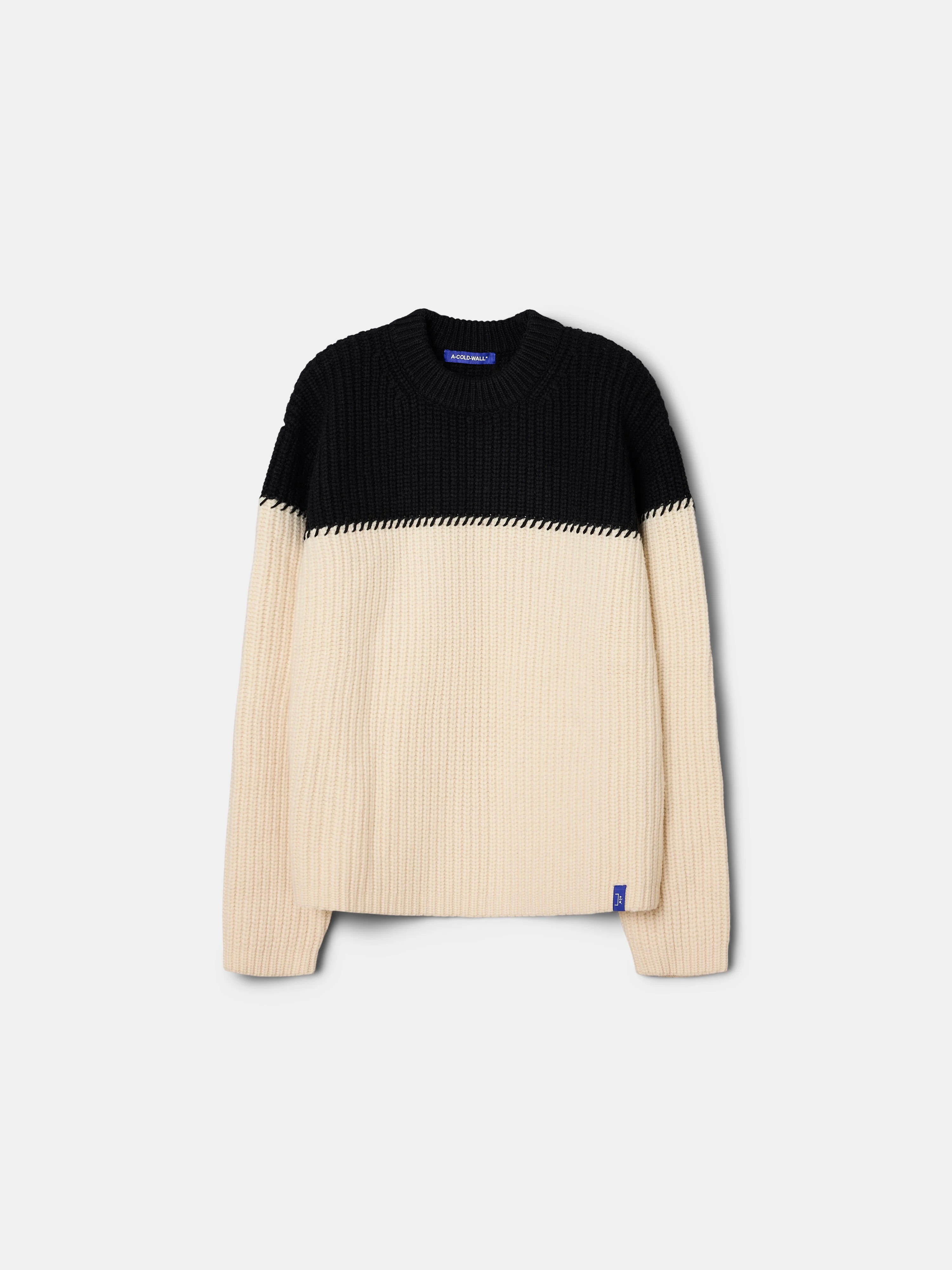 Shay Ribbed Crewneck Bone - 1
