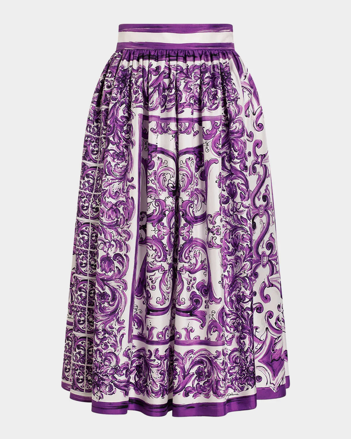 Majolica Silk Twill Skirt - 1
