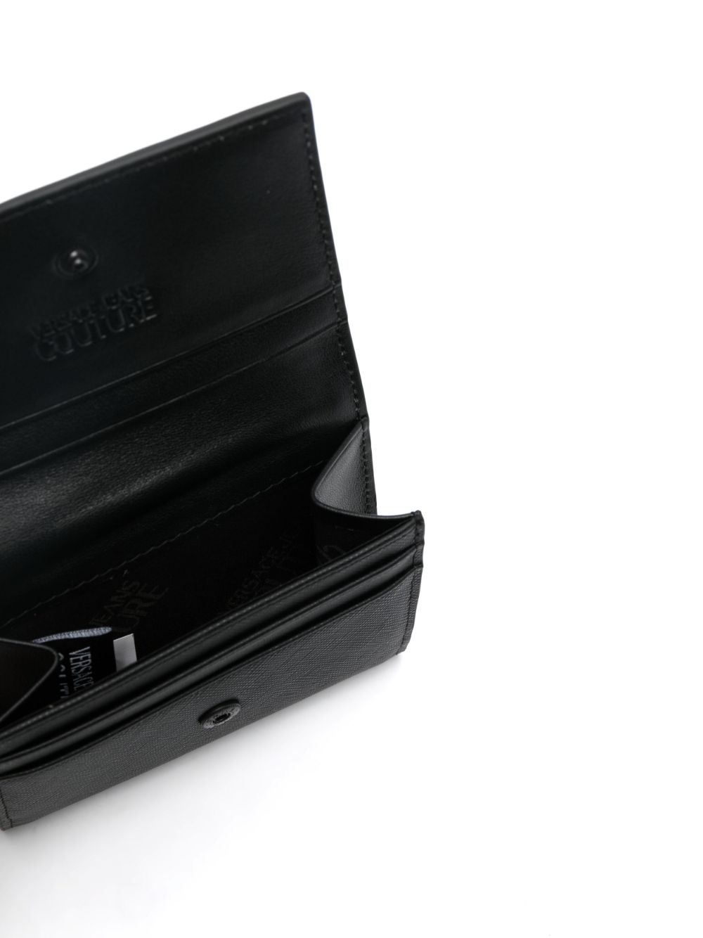 logo-plaque leather wallet - 3