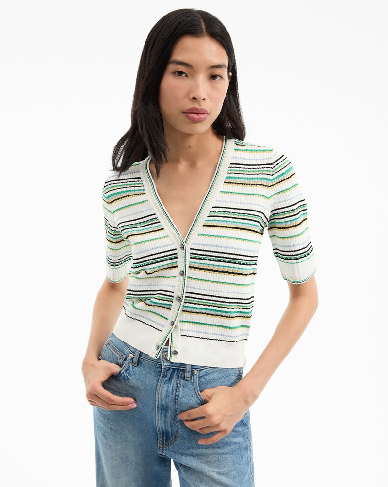 VERONICA BEARD VARIA STRIPED CARDIGAN outlook