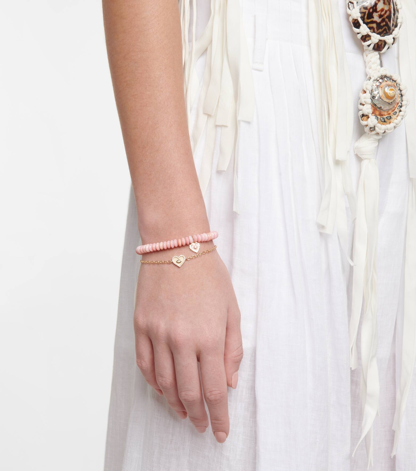 14kt gold bracelet with diamonds - 4