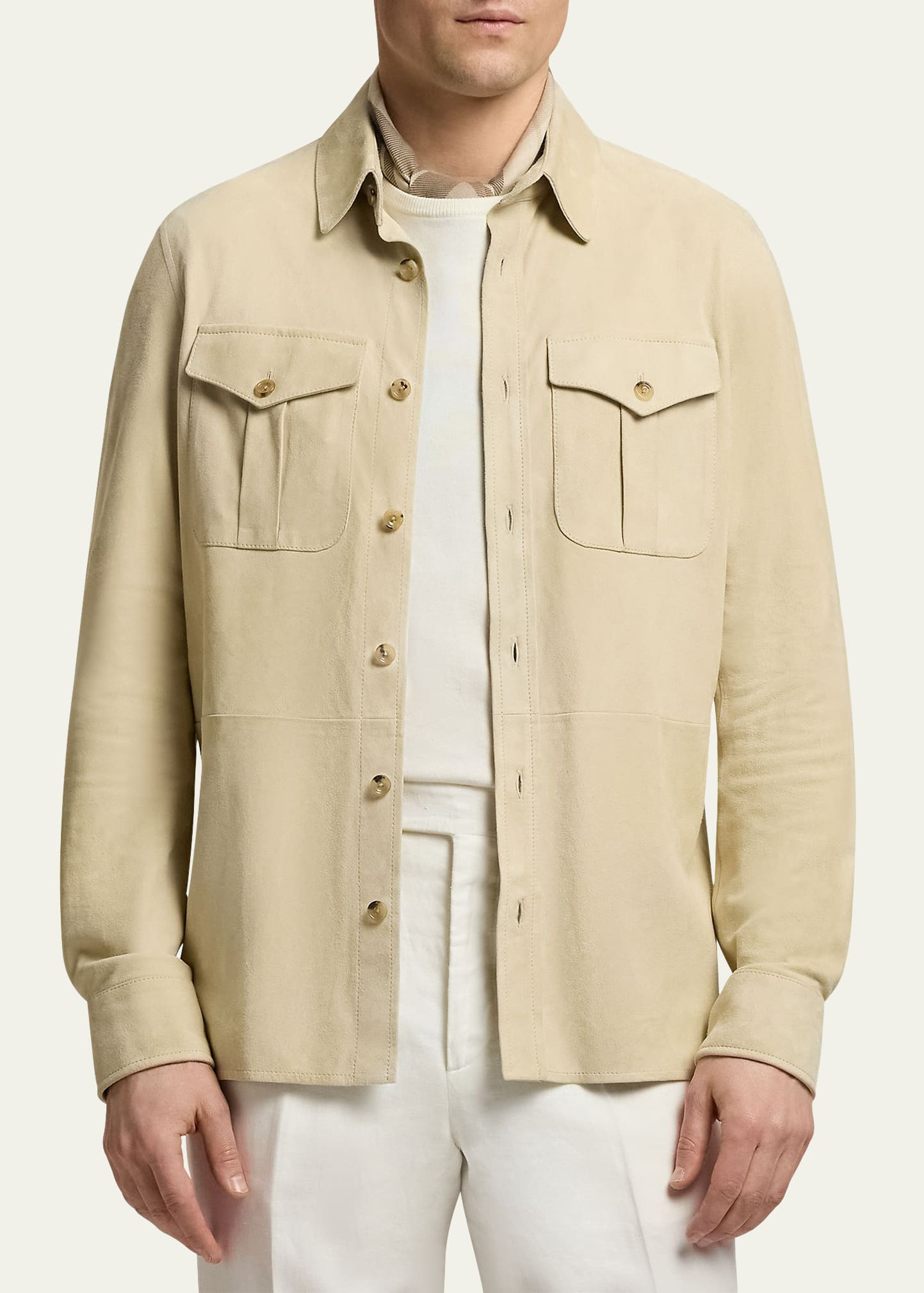 Men's Suede Overshirt - 3