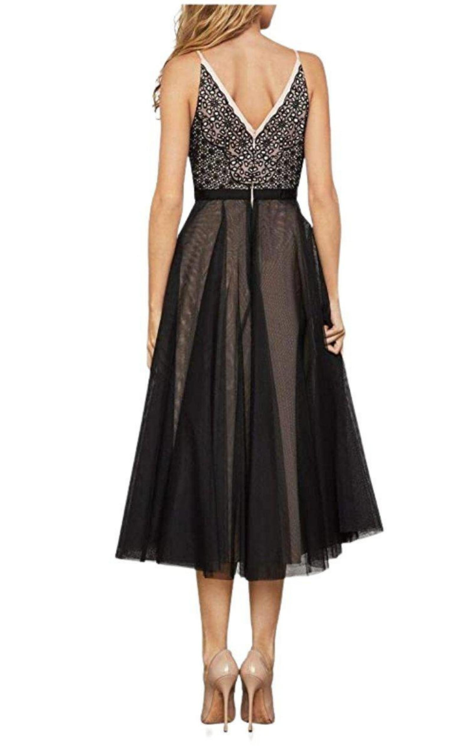 BCBGMAXAZRIA - Geometric Floral Dress - 3