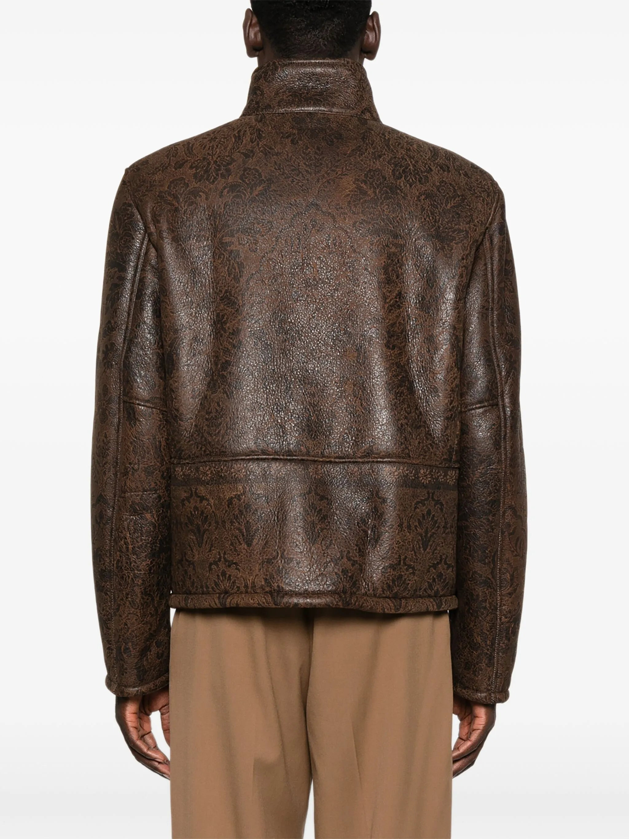 Etro Floral-pattern Leather Jacket - 5