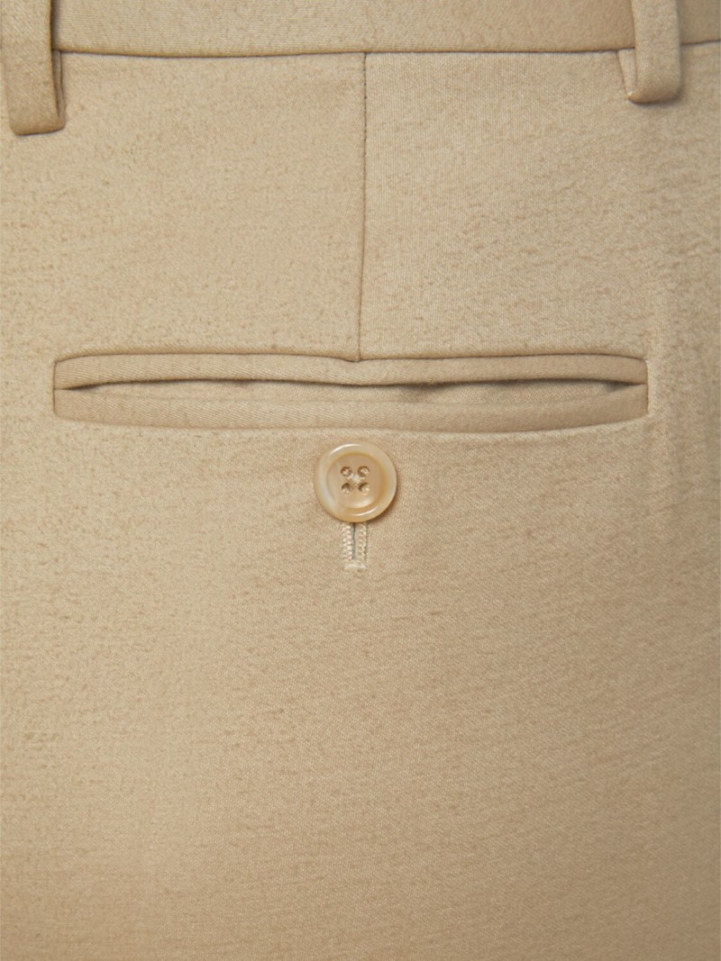 Tailored cotton moleskin wide pants - 5