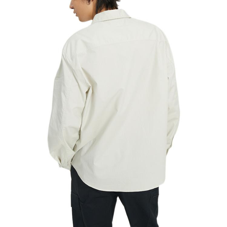 Converse Woven Long Sleeve Button Down Shirt 'White' 10023803-A02 - 3