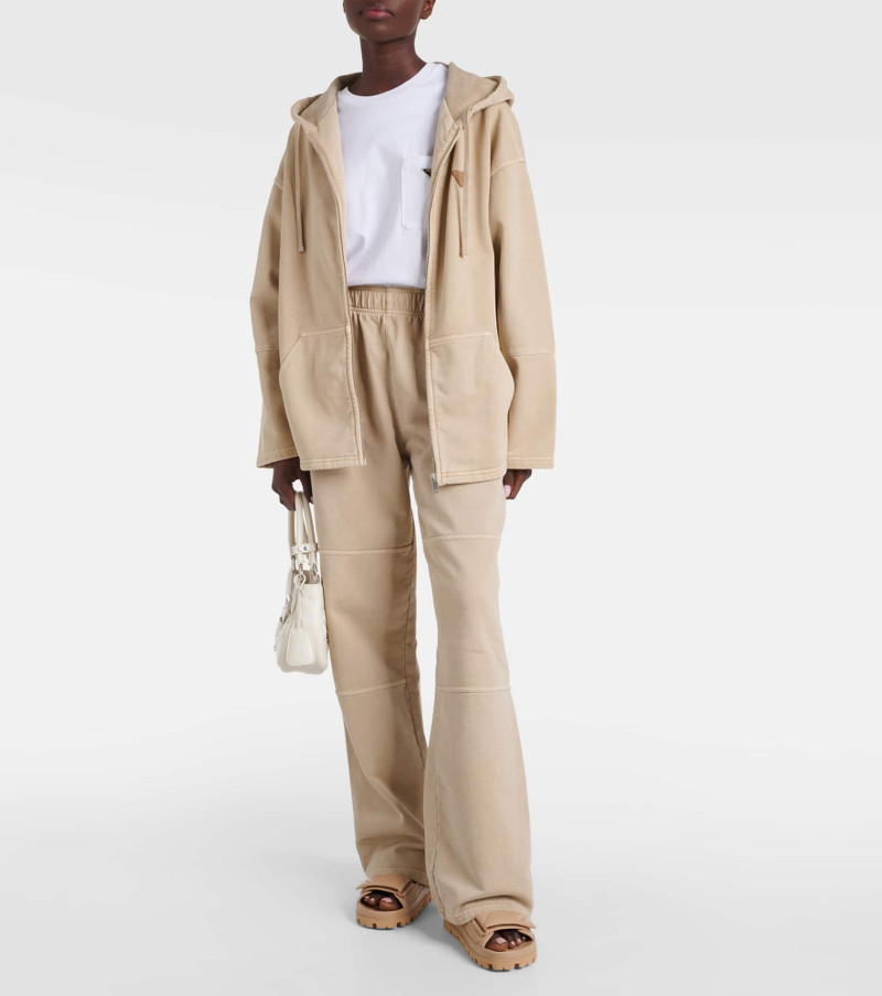 Prada Oversized cotton zip-up hoodie outlook