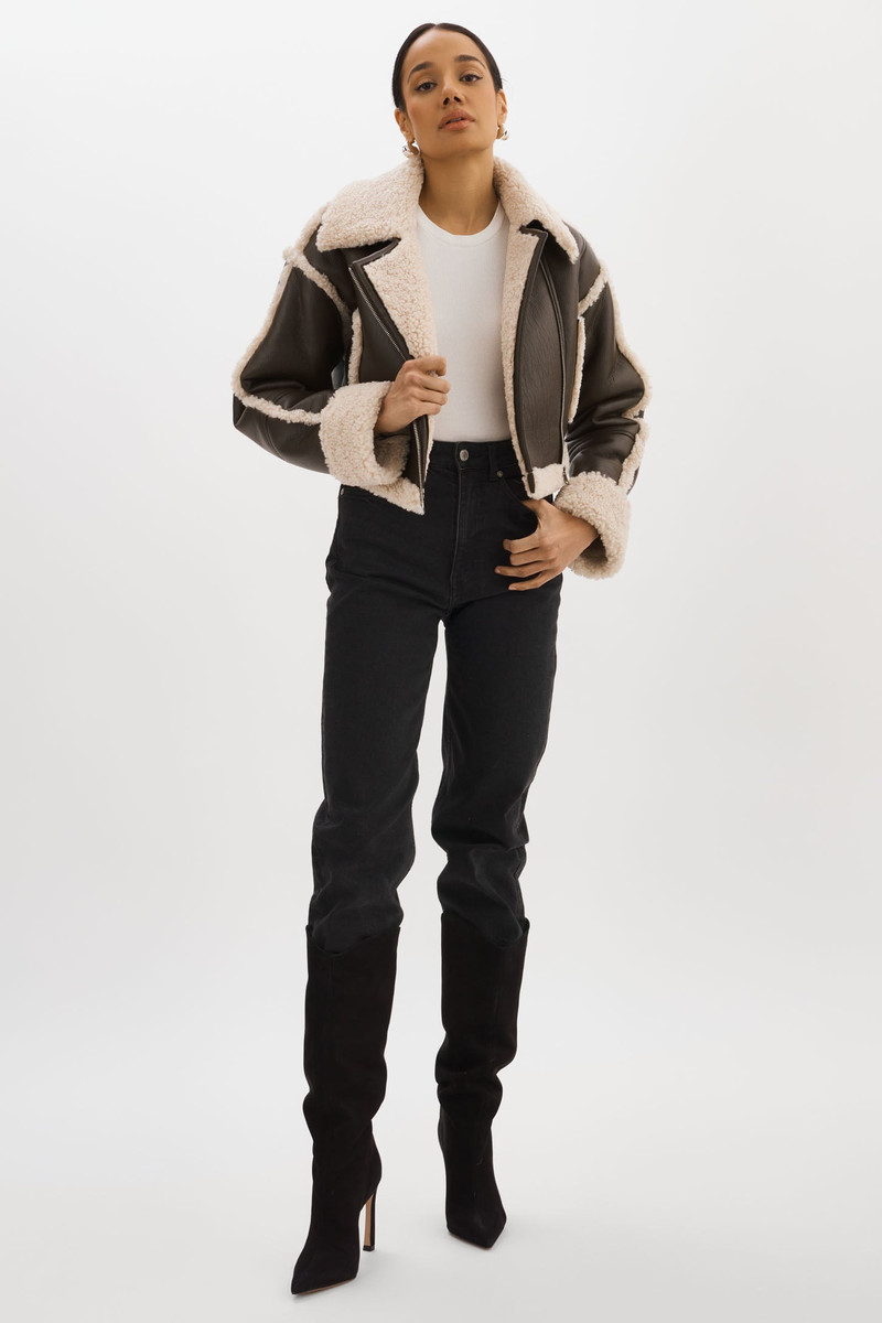ADRINA | Faux Shearling Crop Jacket 3