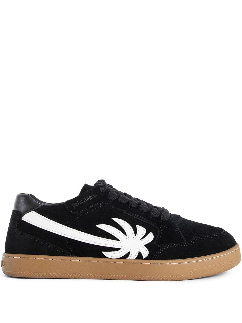 palm-tree suede sneakers - 1