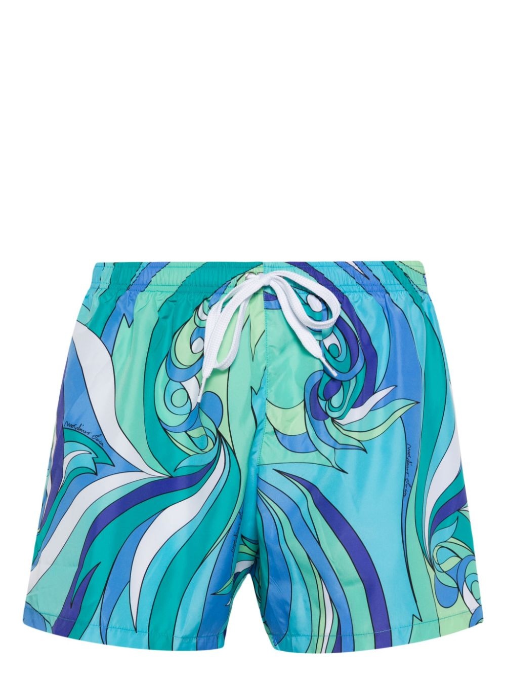 abstract-print swim shorts - 1