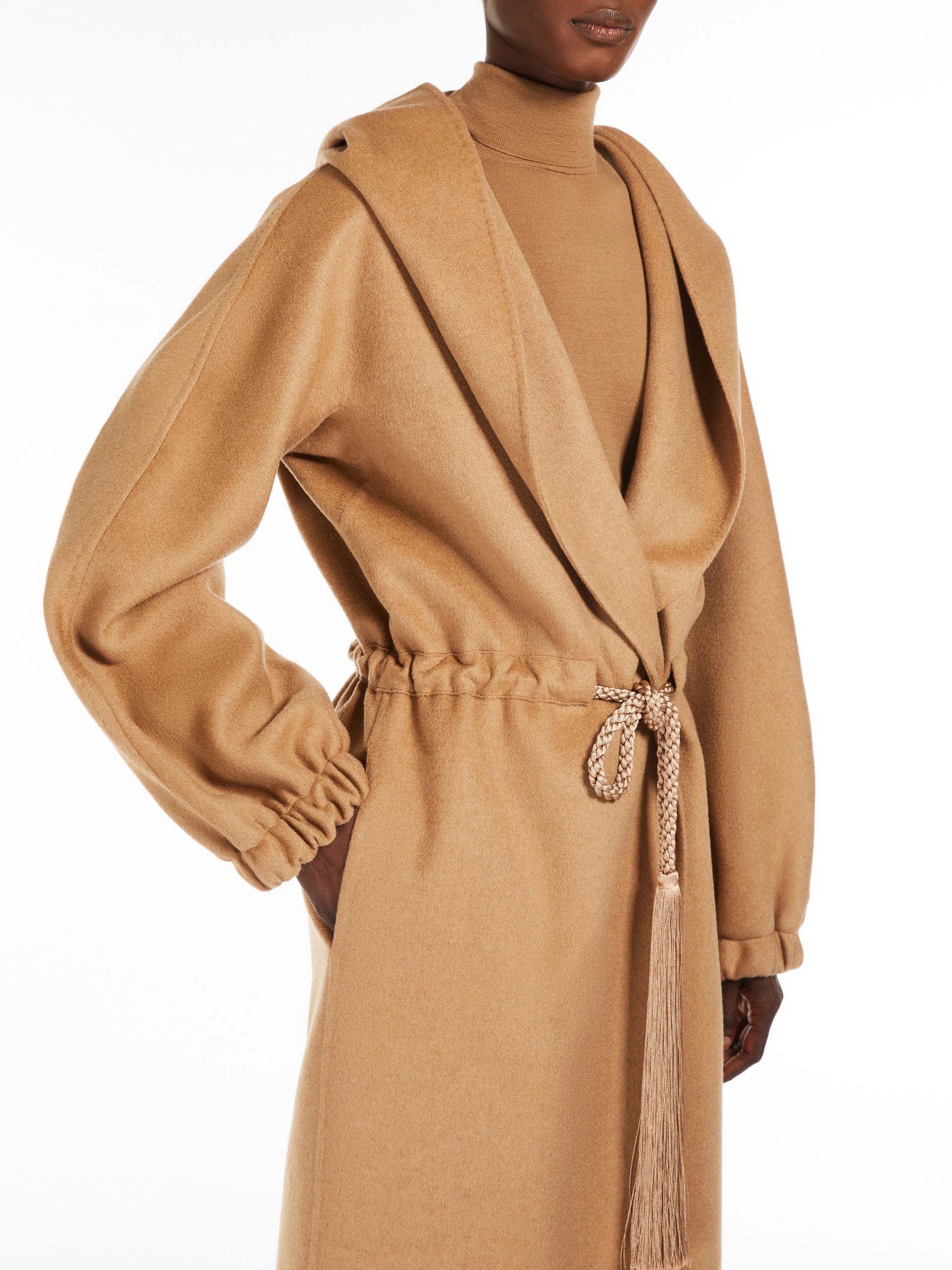 NATALIN Camel coat with hood - 5