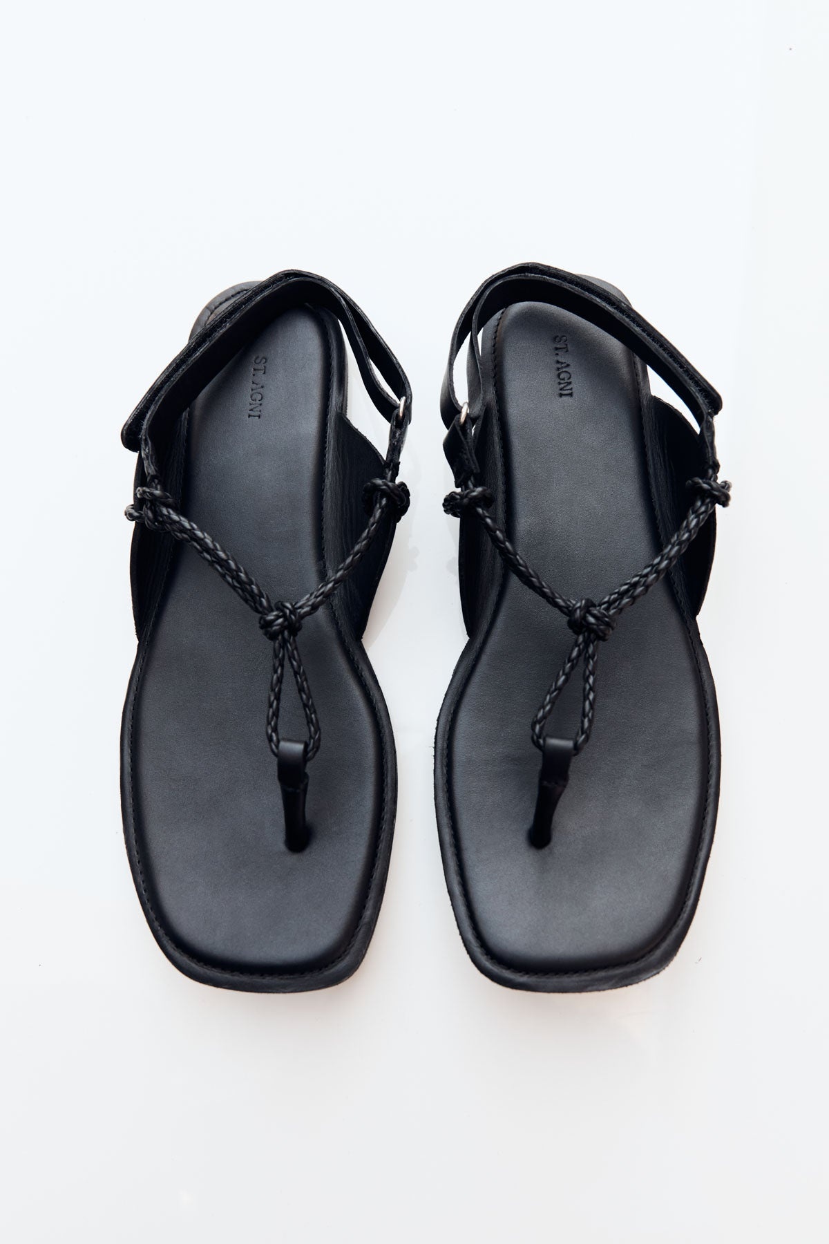 Woven Rope Sandal - Black - 3