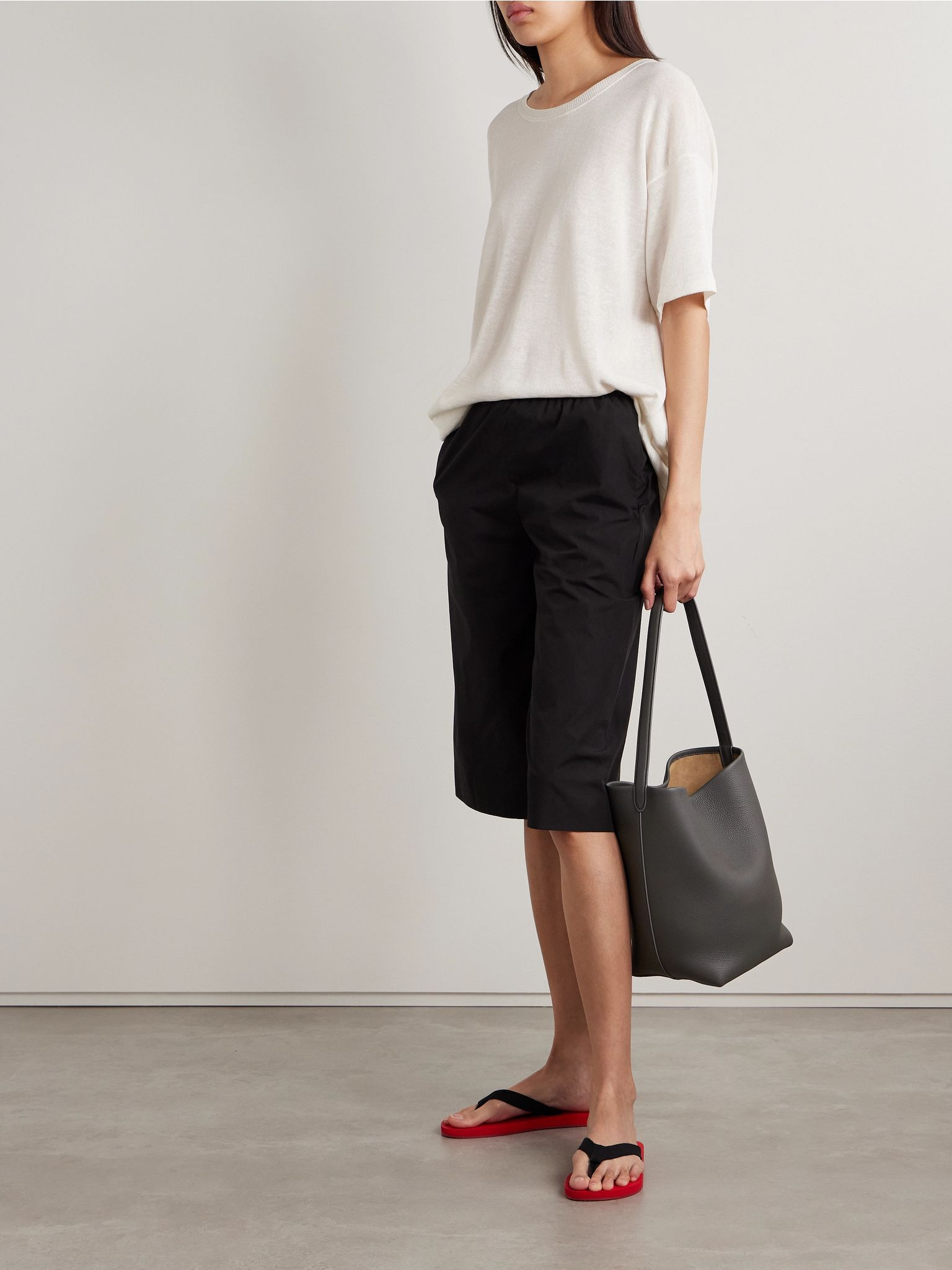 Jiselle oversized knitted T-shirt White - 2