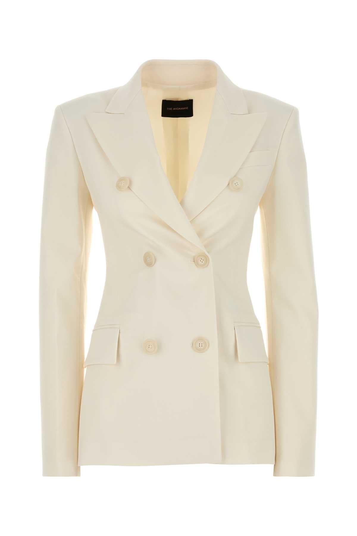 THE ANDAMANE - The Andamane Women Ivory Stretch Gabardine Blazer - 1
