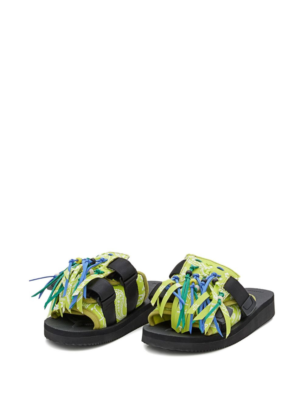 paisley-print fringe sandals - 2