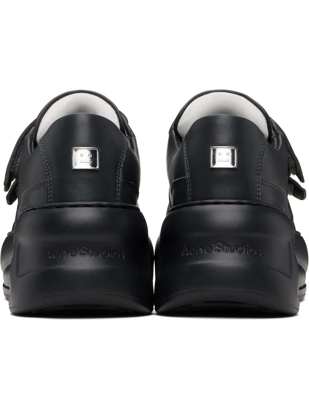 Gray Velcro Strap Platform Sneakers - 2