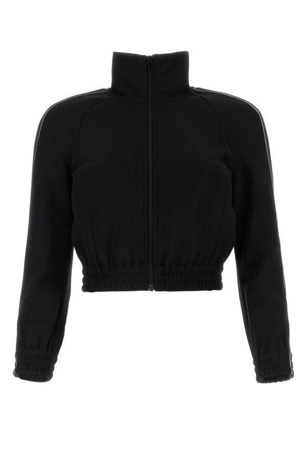 Black polyester sweatshirt - 1