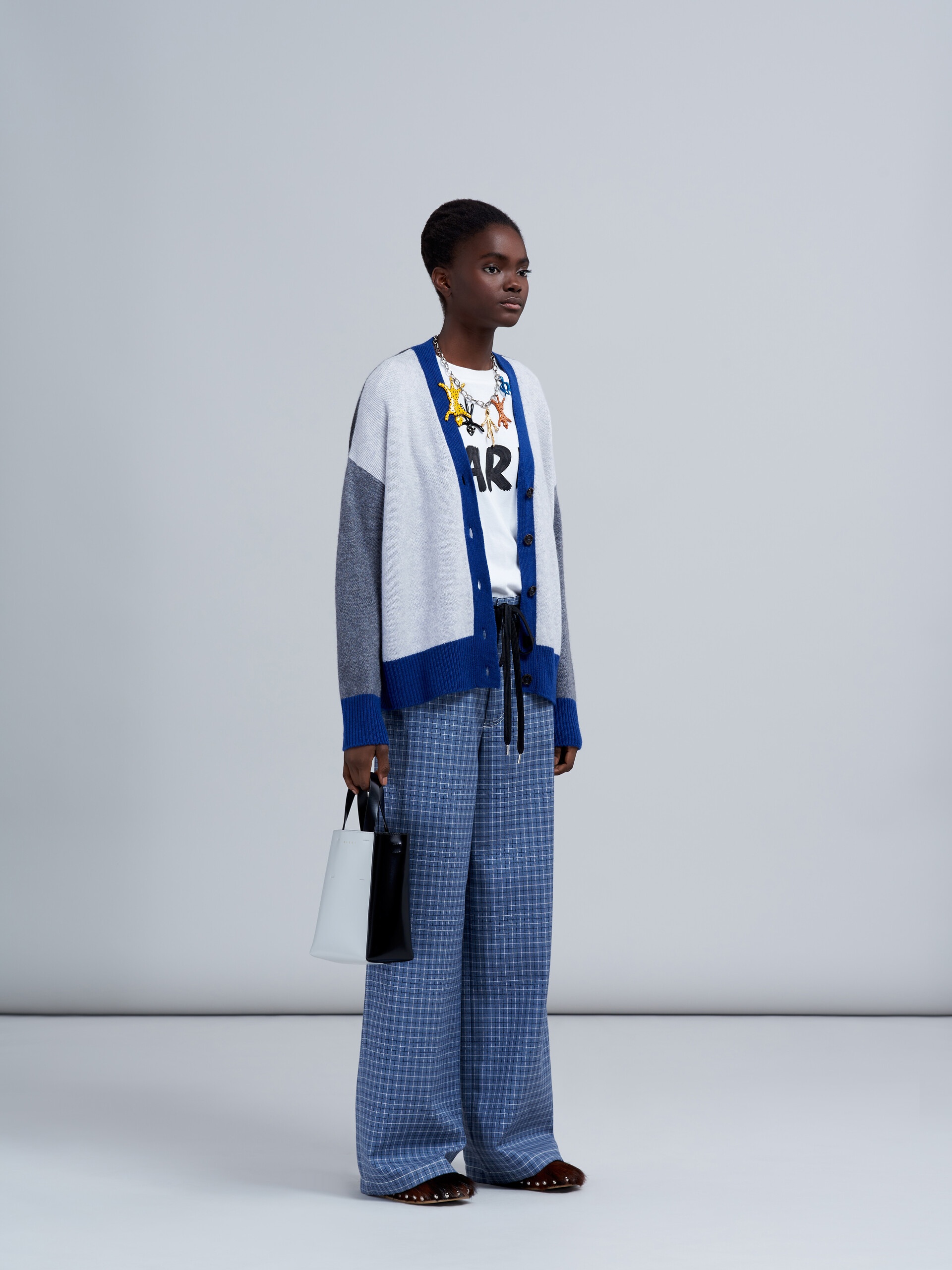 CHECK WOOL TROUSERS - 5
