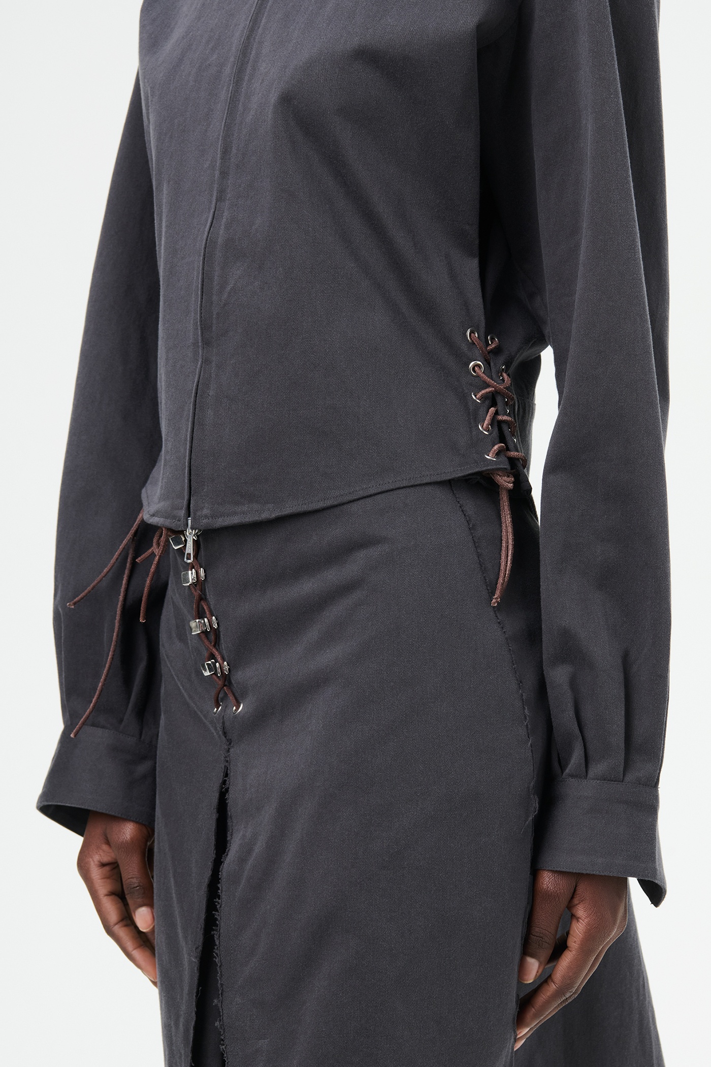 Doll Blouson Ash Black Seventies Sateen - 5