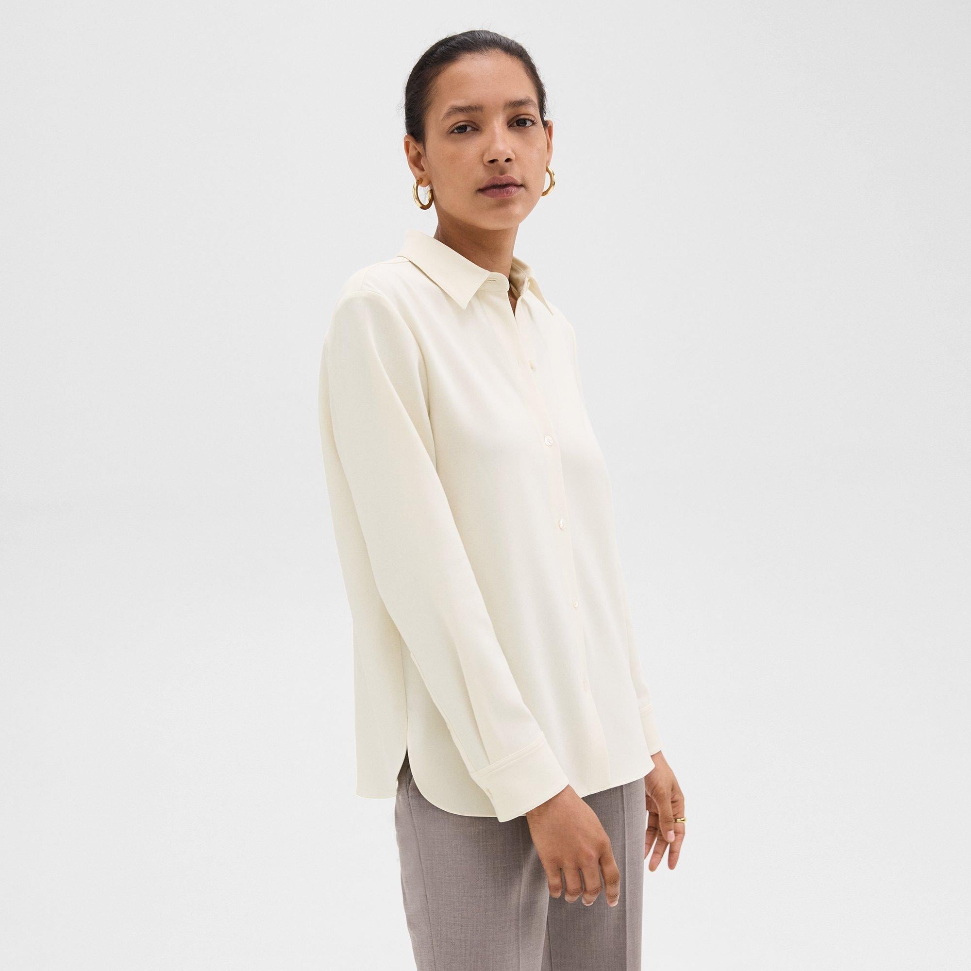 Straight Shirt in Admiral Crepe - 3