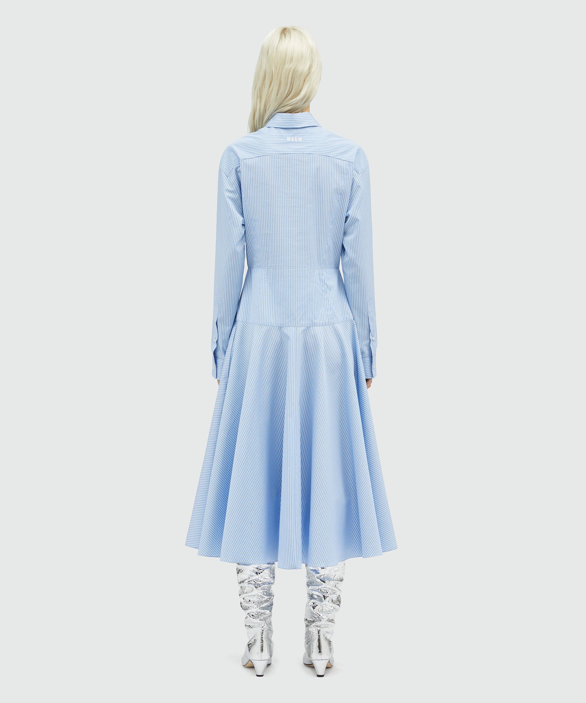 Poplin striped shirt dress - 3