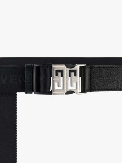 Givenchy 4G RELEASE BUCKLE BELT IN LEATHER AND WEBBING outlook