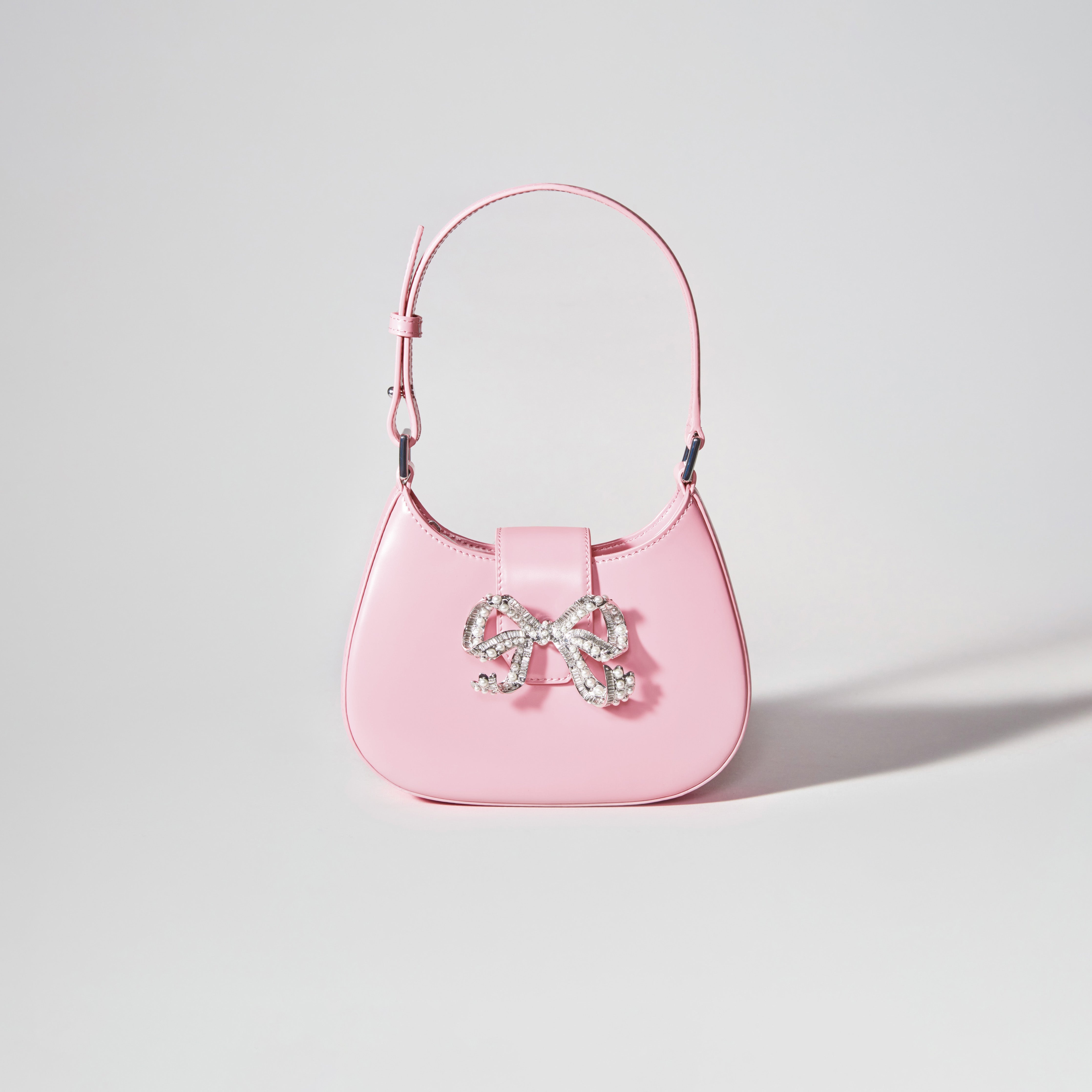 Pink Crescent Bow Mini Bag - 1