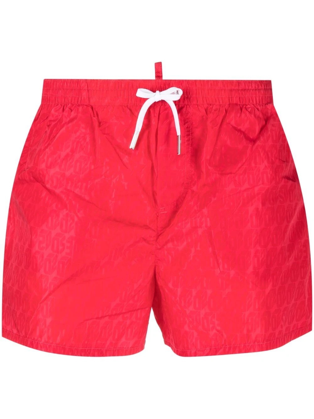 monogram drawstring-waist swim shorts - 1