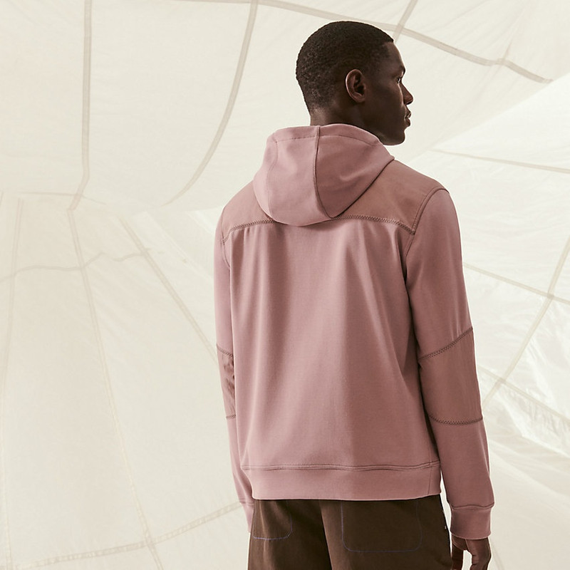 Hermès "Voil'H " zipped hooded sweater outlook