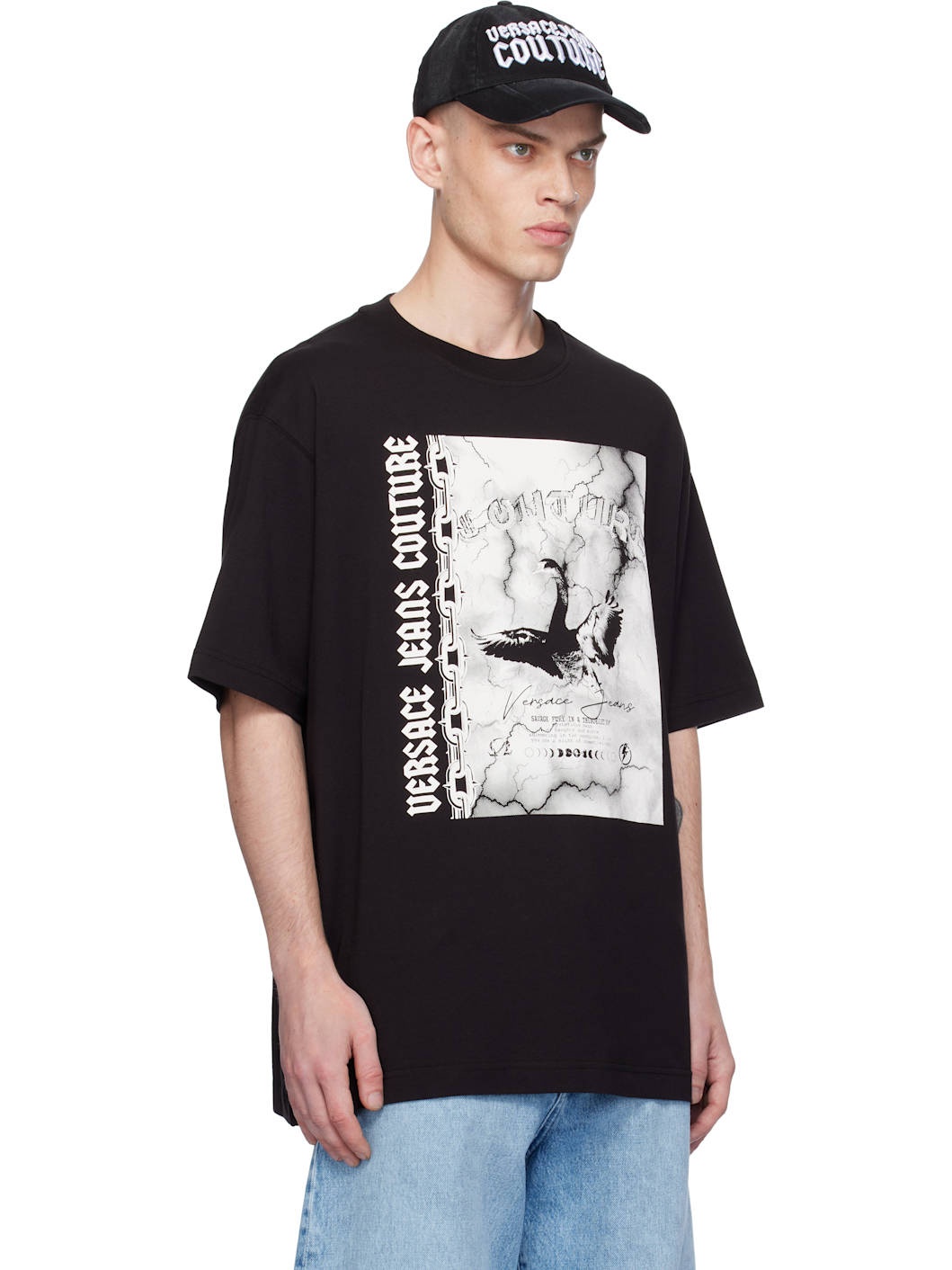 Black Screen-Printed T-shirt - 2