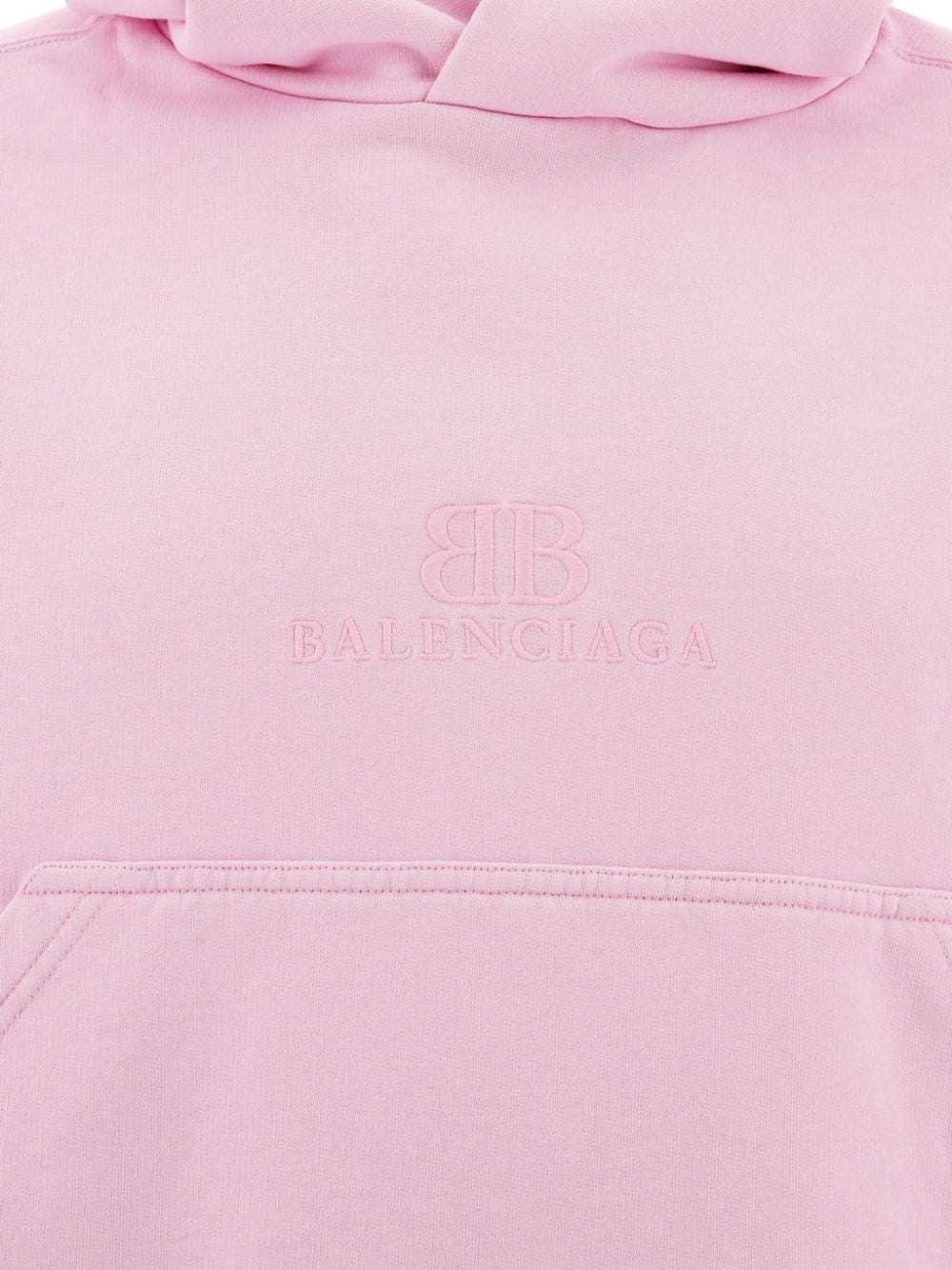 logo-embroidered cropped hoodie - 3