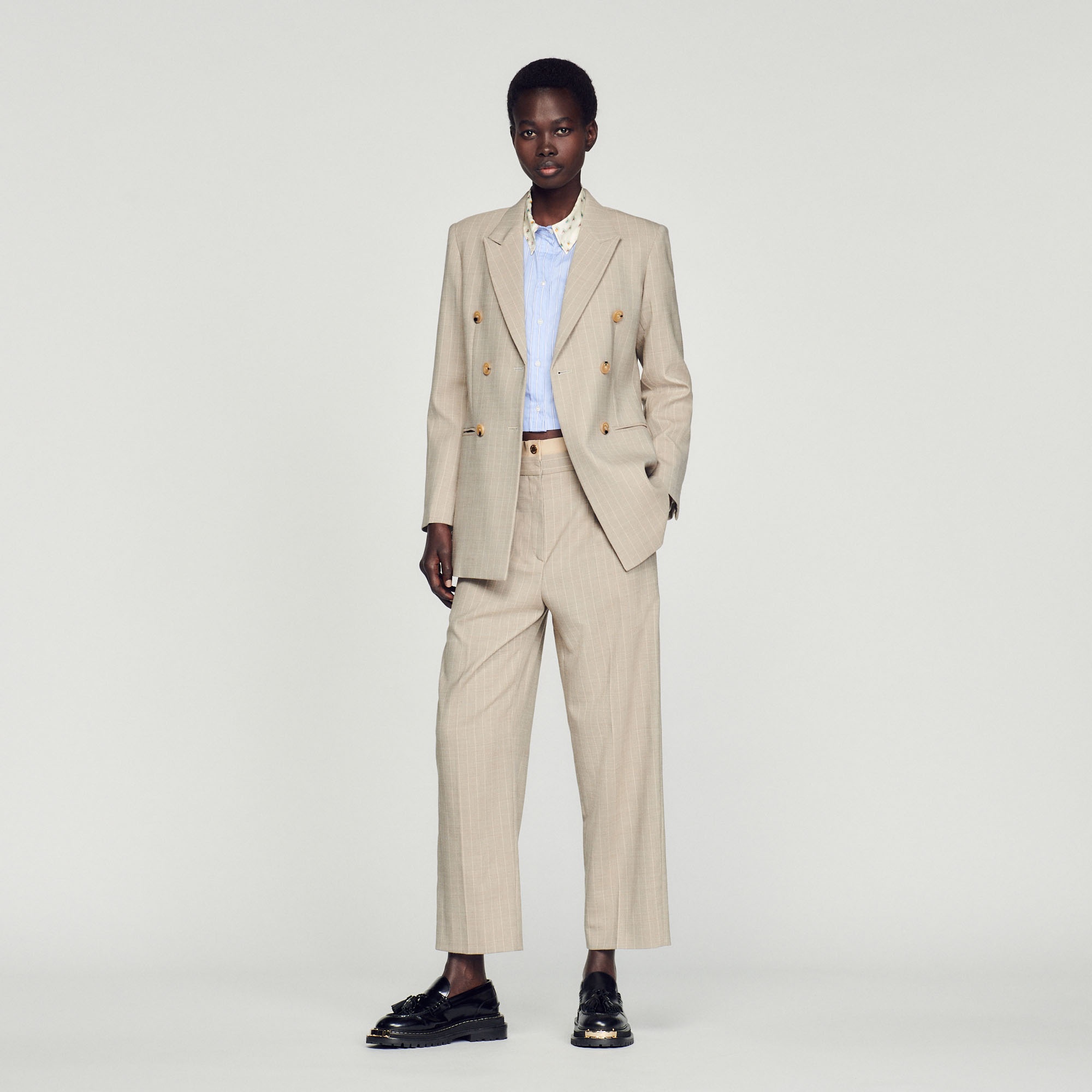 Tailored pinstripe jacket - 2