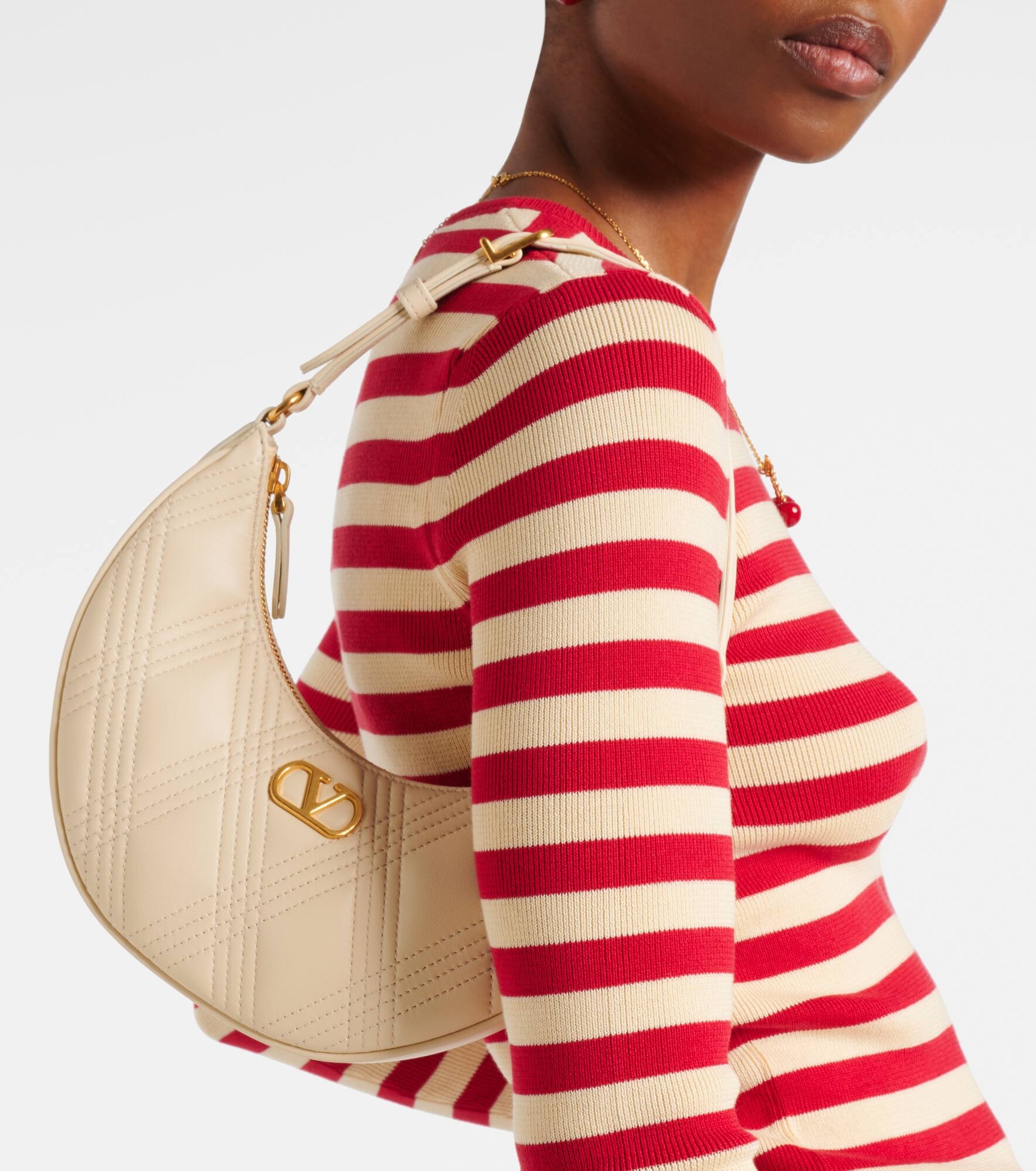 VLogo Mini quilted leather shoulder bag - 2
