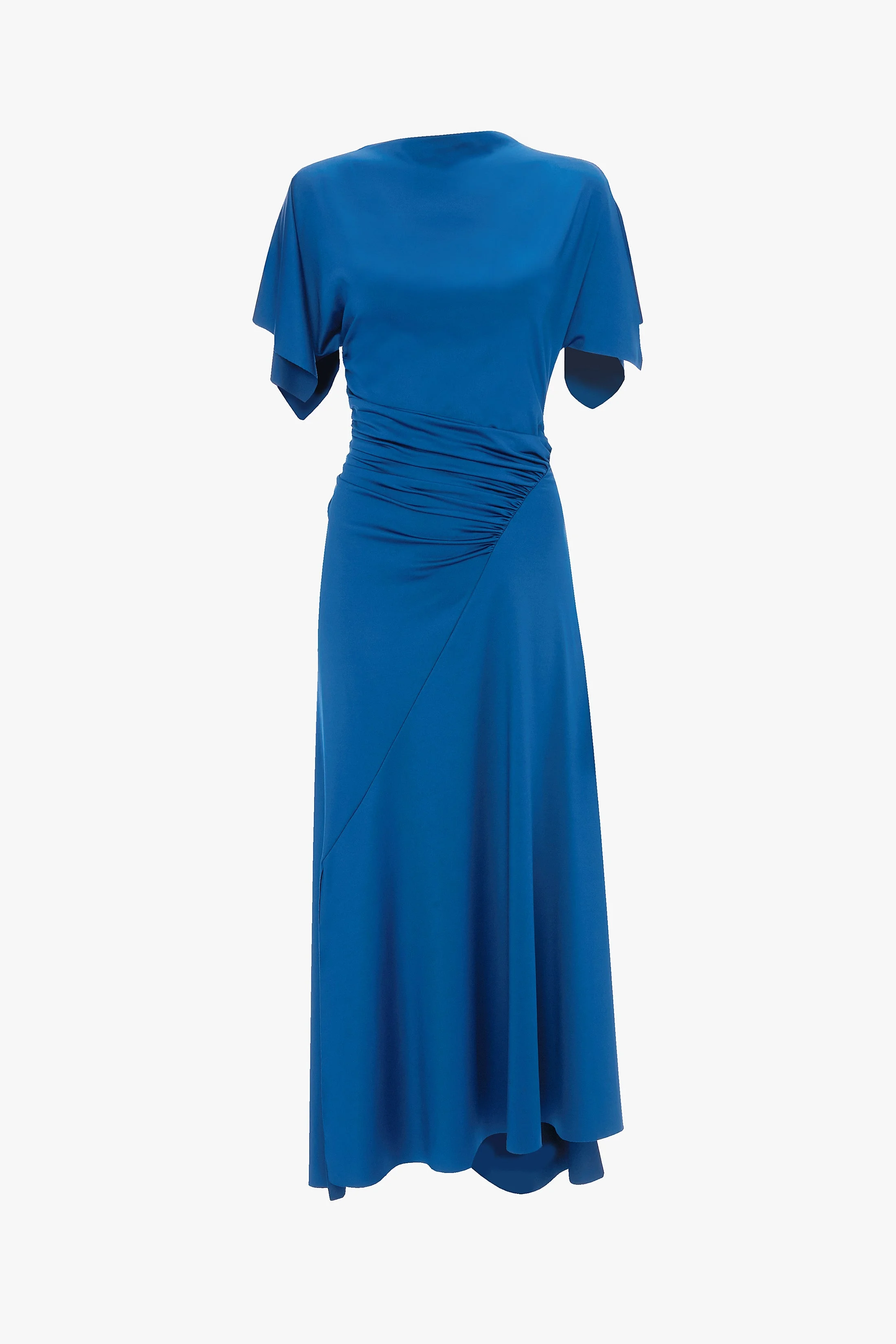 Blousey Midi Dress In Dark Ocean - 1