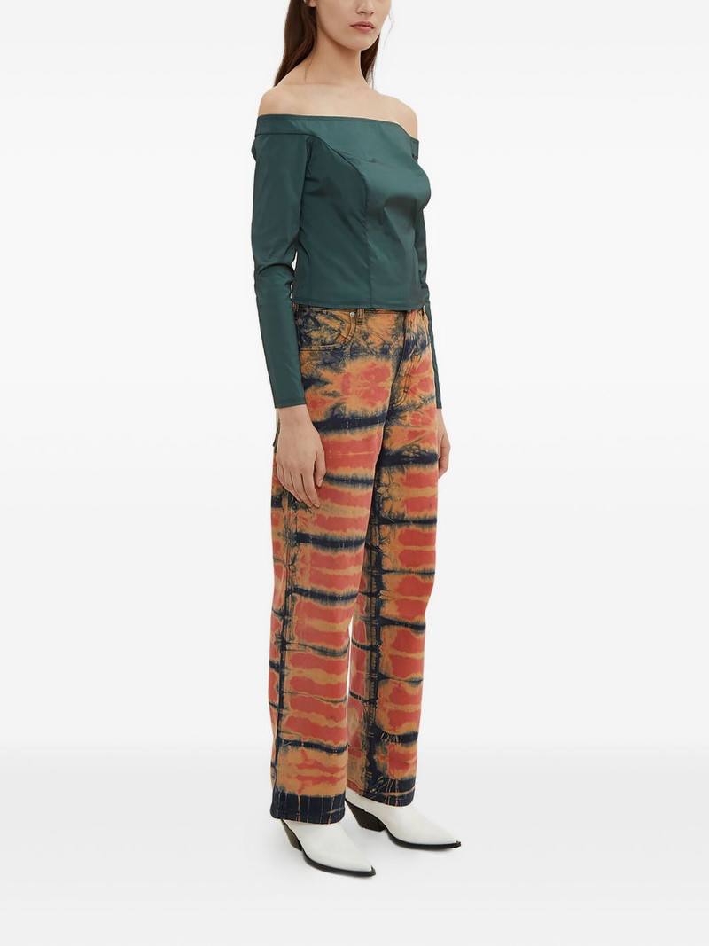 ECKHAUS LATTA Bardot-neck corset blouse outlook