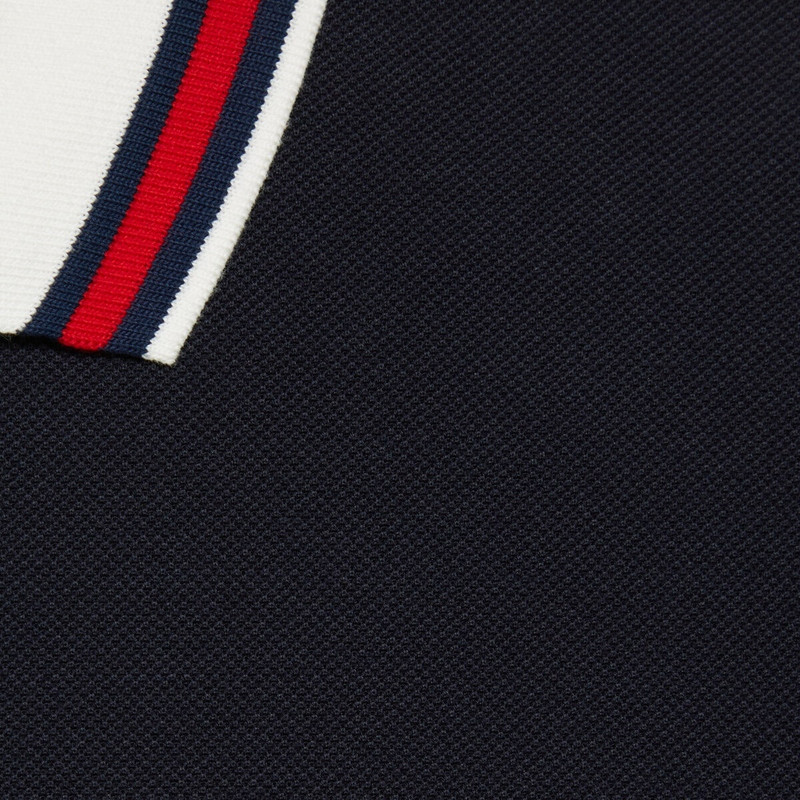 Cotton piquet polo with Double G 4