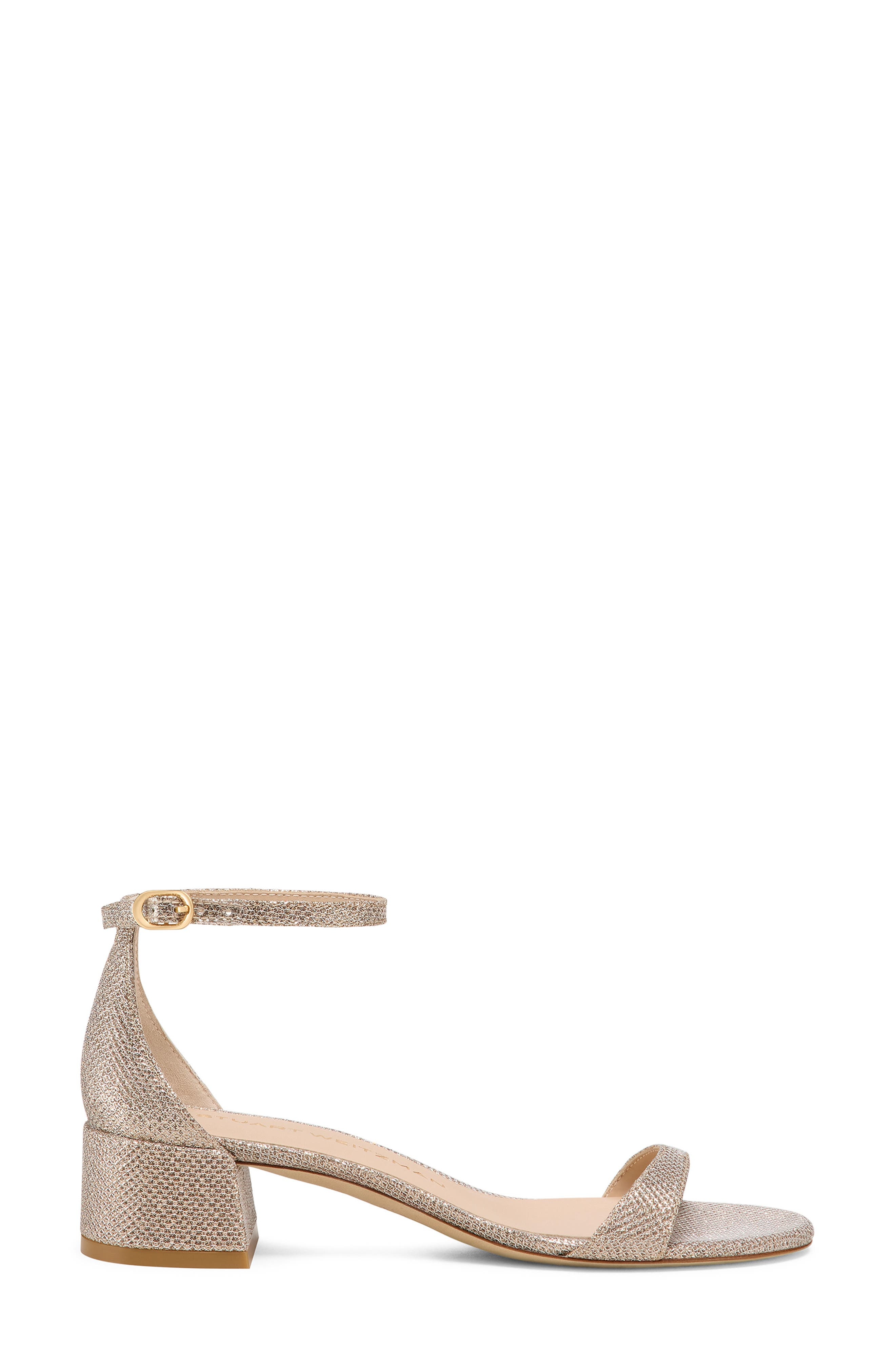 Stuart Weitzman Nudist Block 35 Ankle Strap Sandal in Poudre at Nordstrom - 2