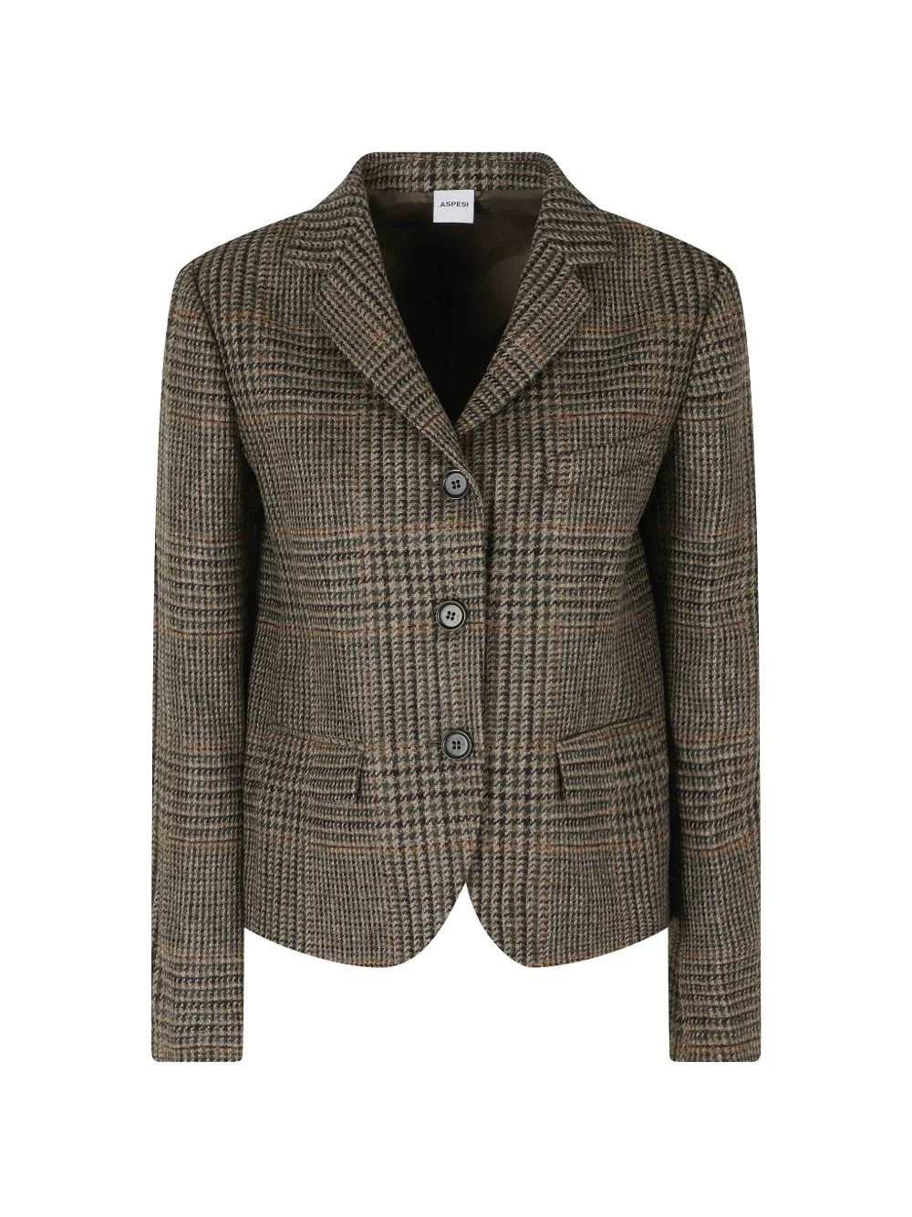 check-pattern single-breasted jacket - 1