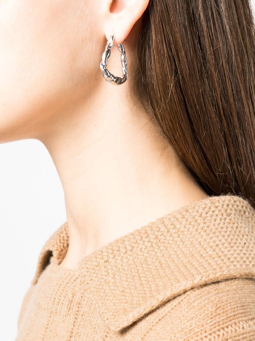 twist-detail hoop earrings - 2