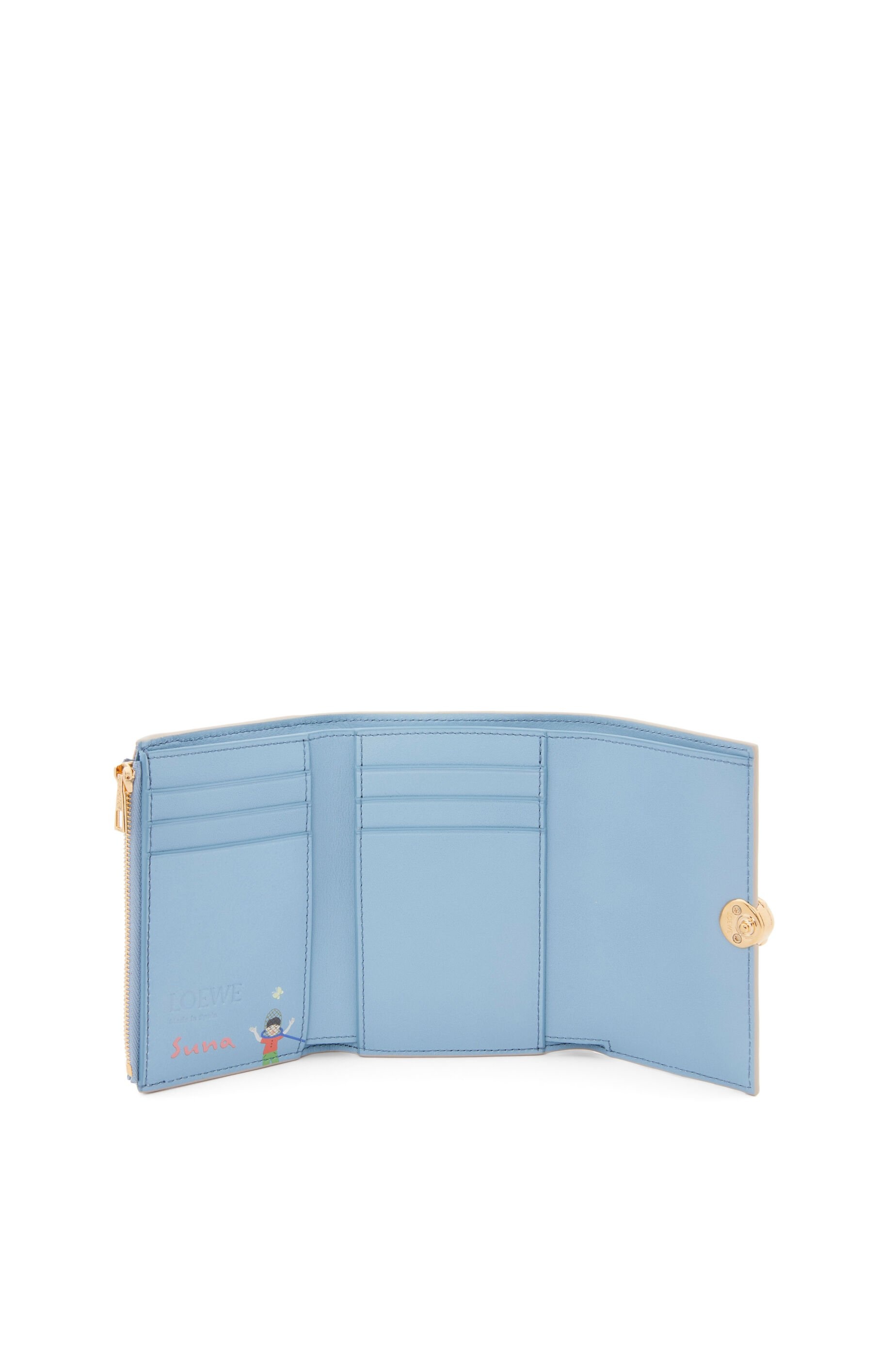 Insects small vertical wallet in satin calfskin - 2