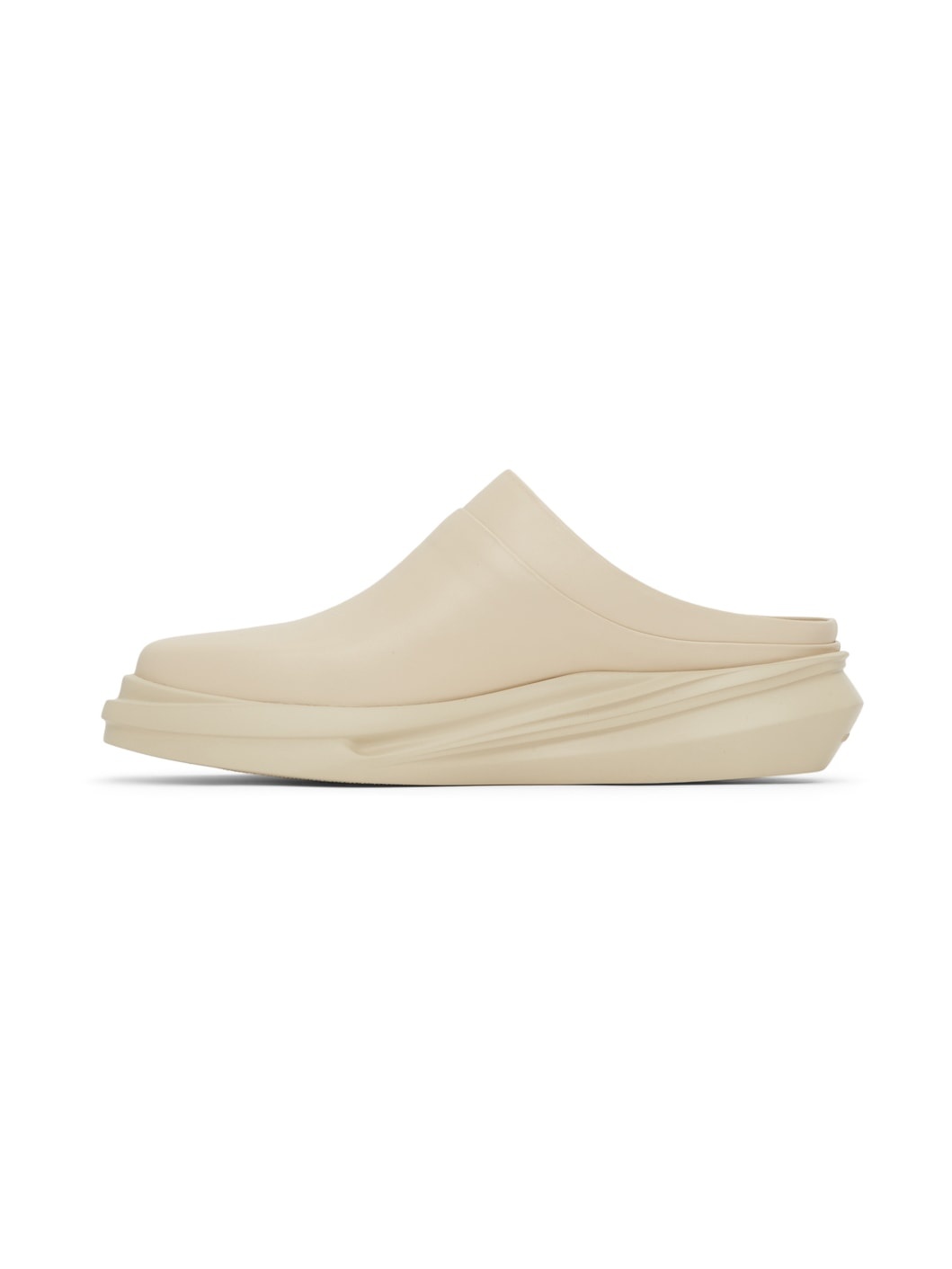 Beige Mono Mules - 3