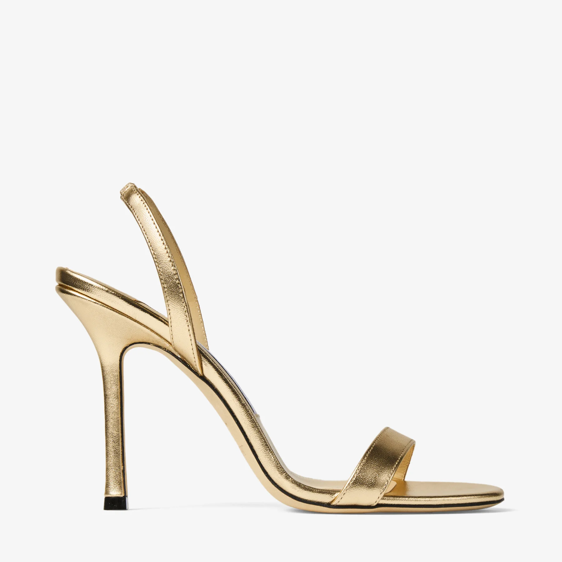 Jenn 100 Gold Metallic Nappa Leather Sandals - 1