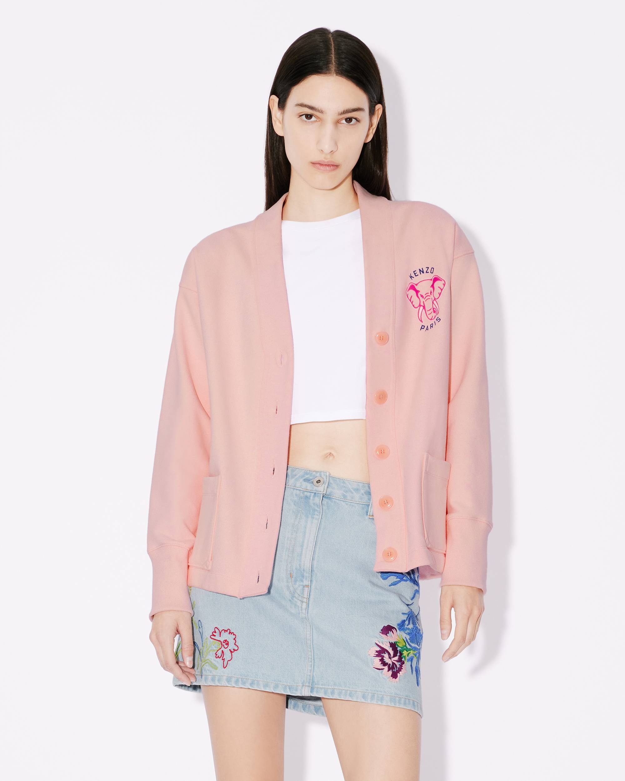 'KENZO Elephant' embroidered sweatshirt cardigan - 3