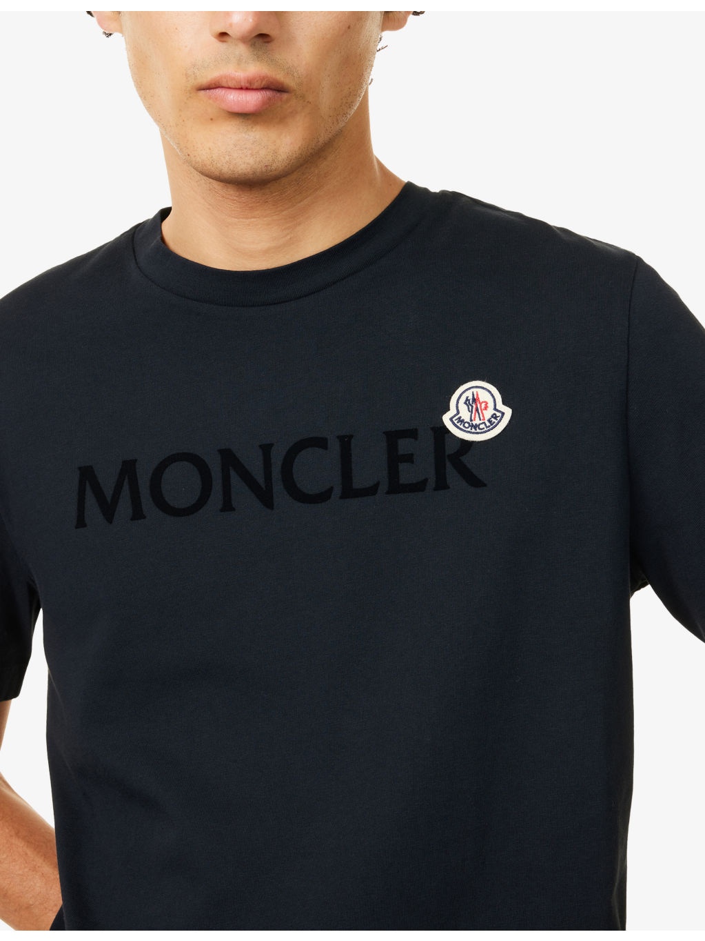 Flocked-Logo Badge Short-Sleeve Cotton-Jersey T-Shirt - 5
