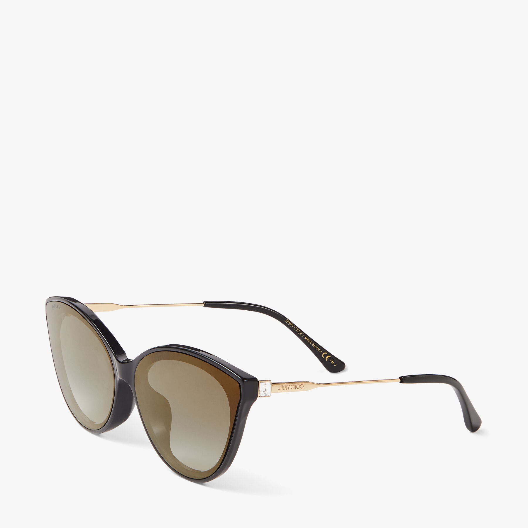 Vic
Black Square-Frame Sunglasses with Swarovski Crystals - 3